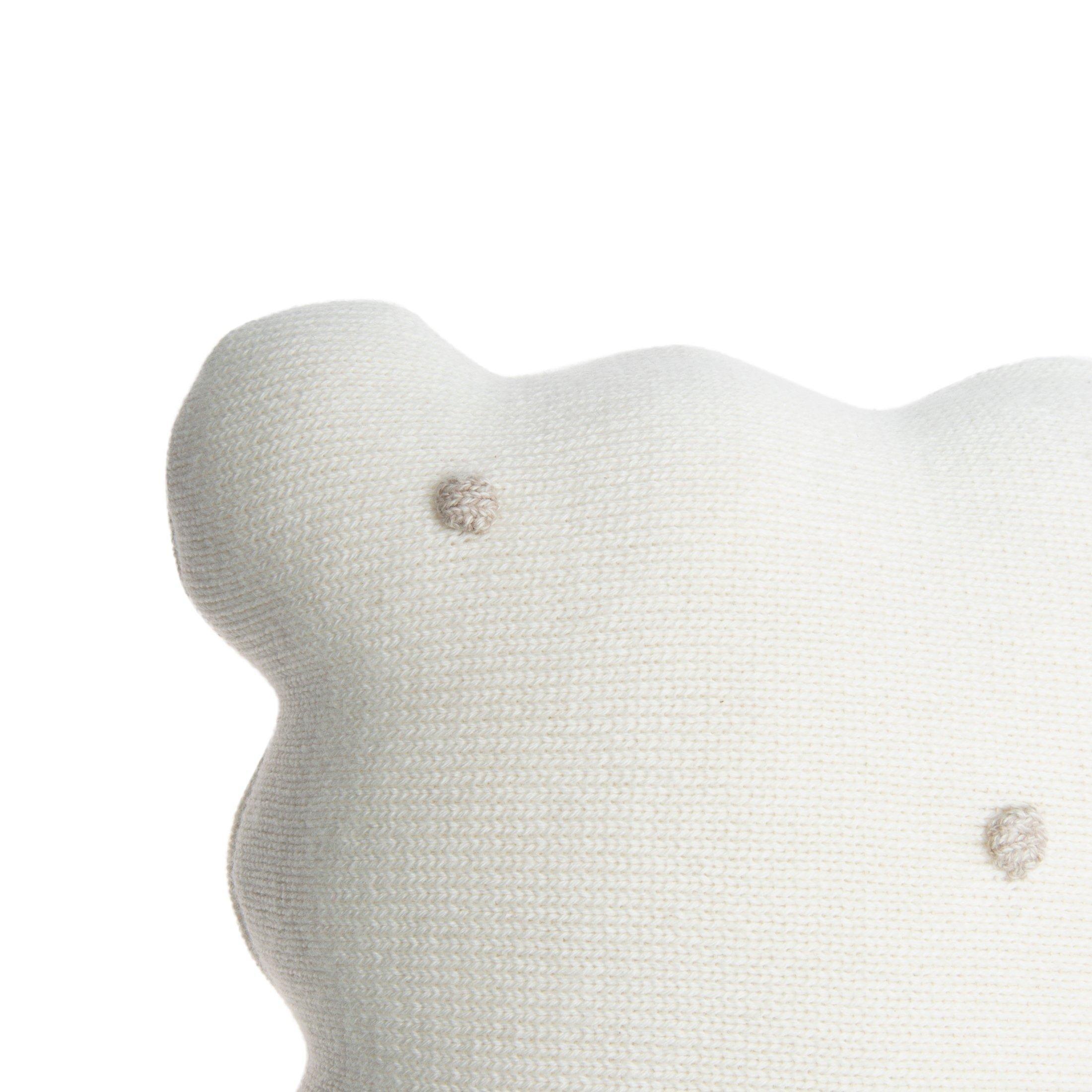 Knitted Cushion Biscuit Ivory image number 3