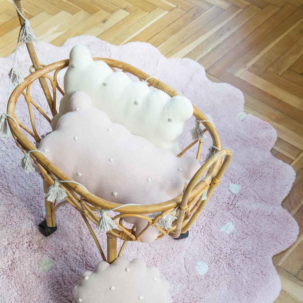 Knitted Cushion Biscuit Pink image number 1
