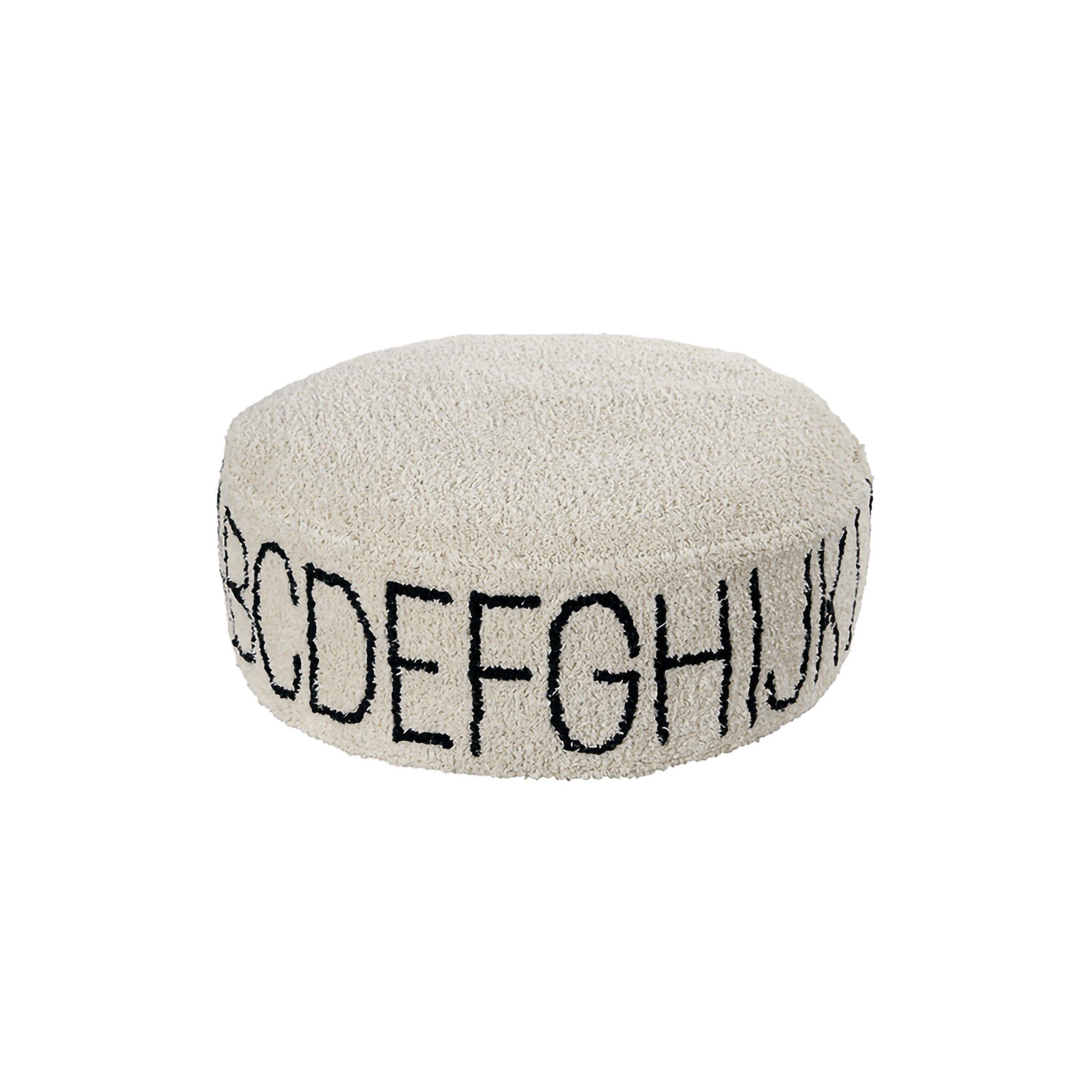 Pouf ABC Natural - Black