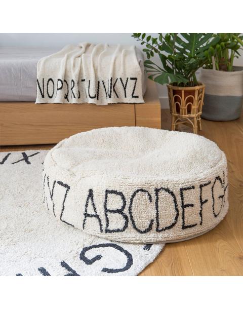 Pouf ABC Natural - Black