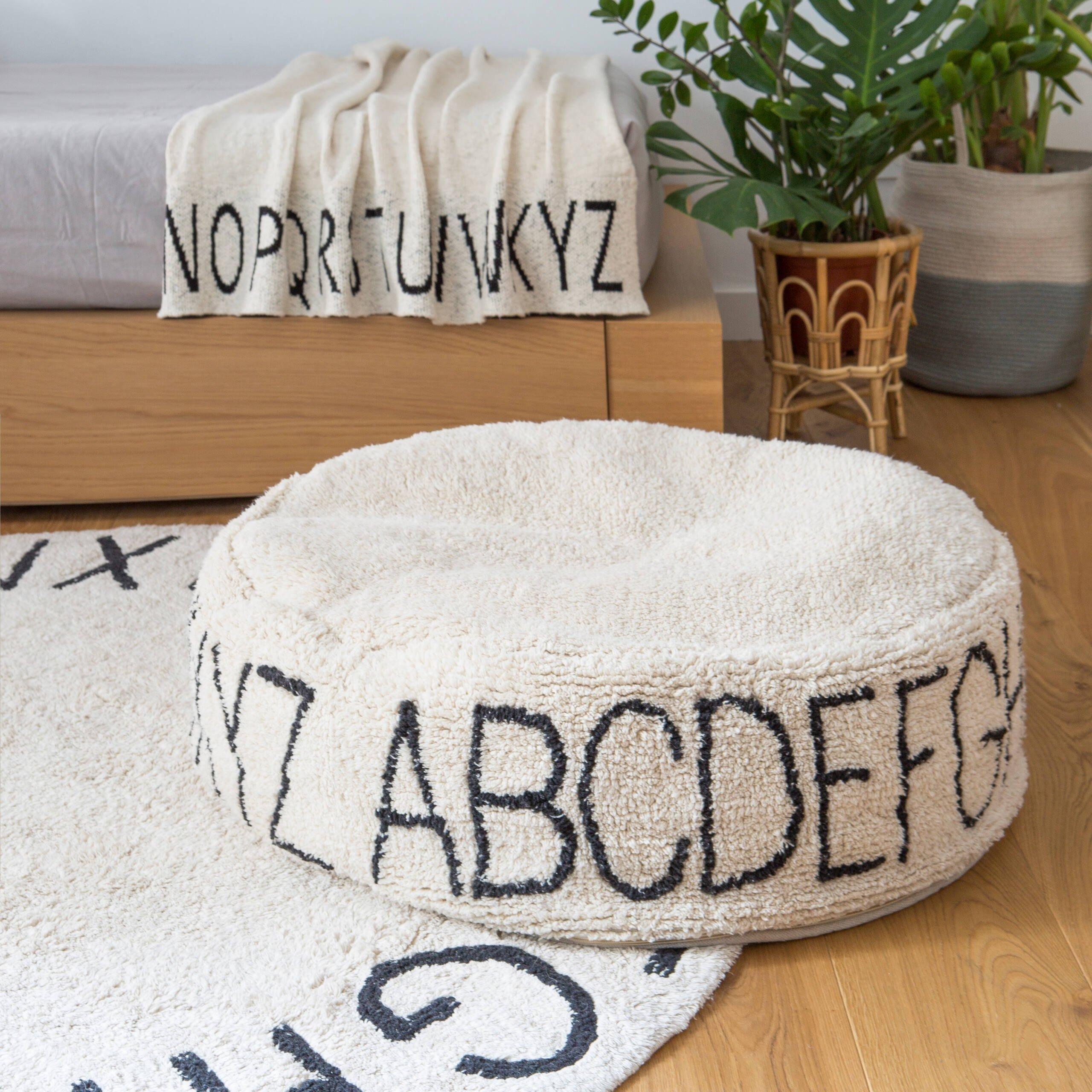 Pouf ABC Natural - Black image number 1