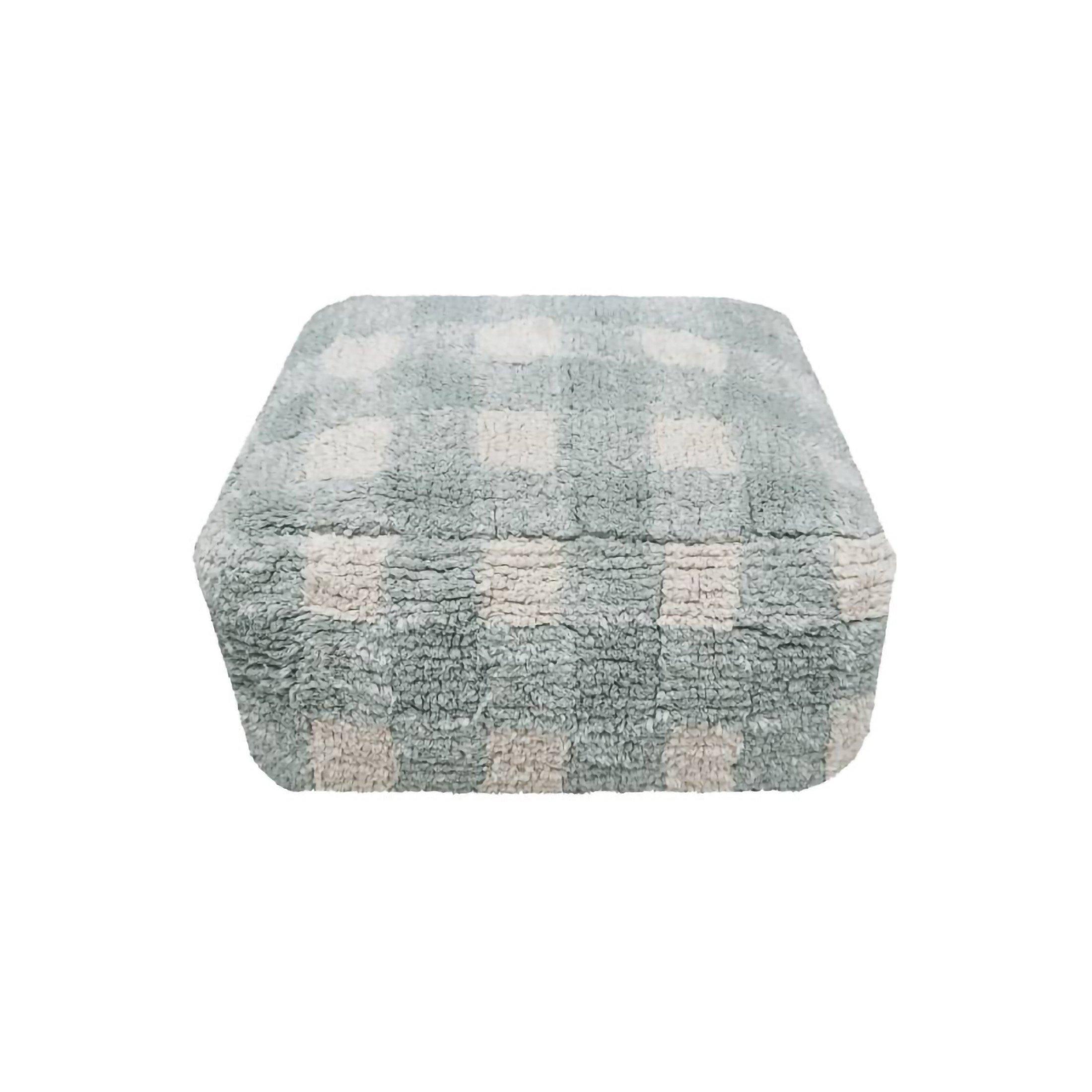 Pouf Vichy Blue Sage
