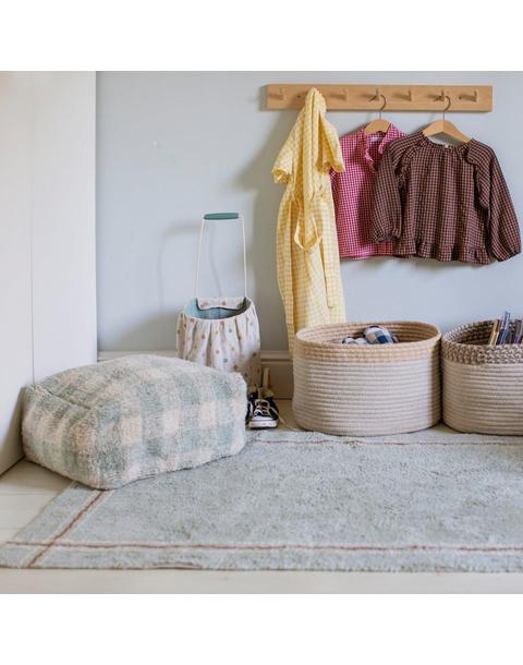 Pouf Vichy Blue Sage