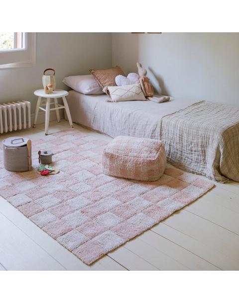 Pouf Vichy Rose