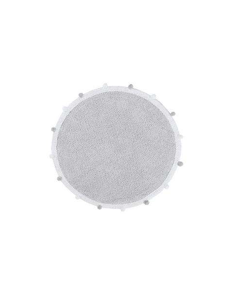 Washable Rug Bubbly Light Grey - White