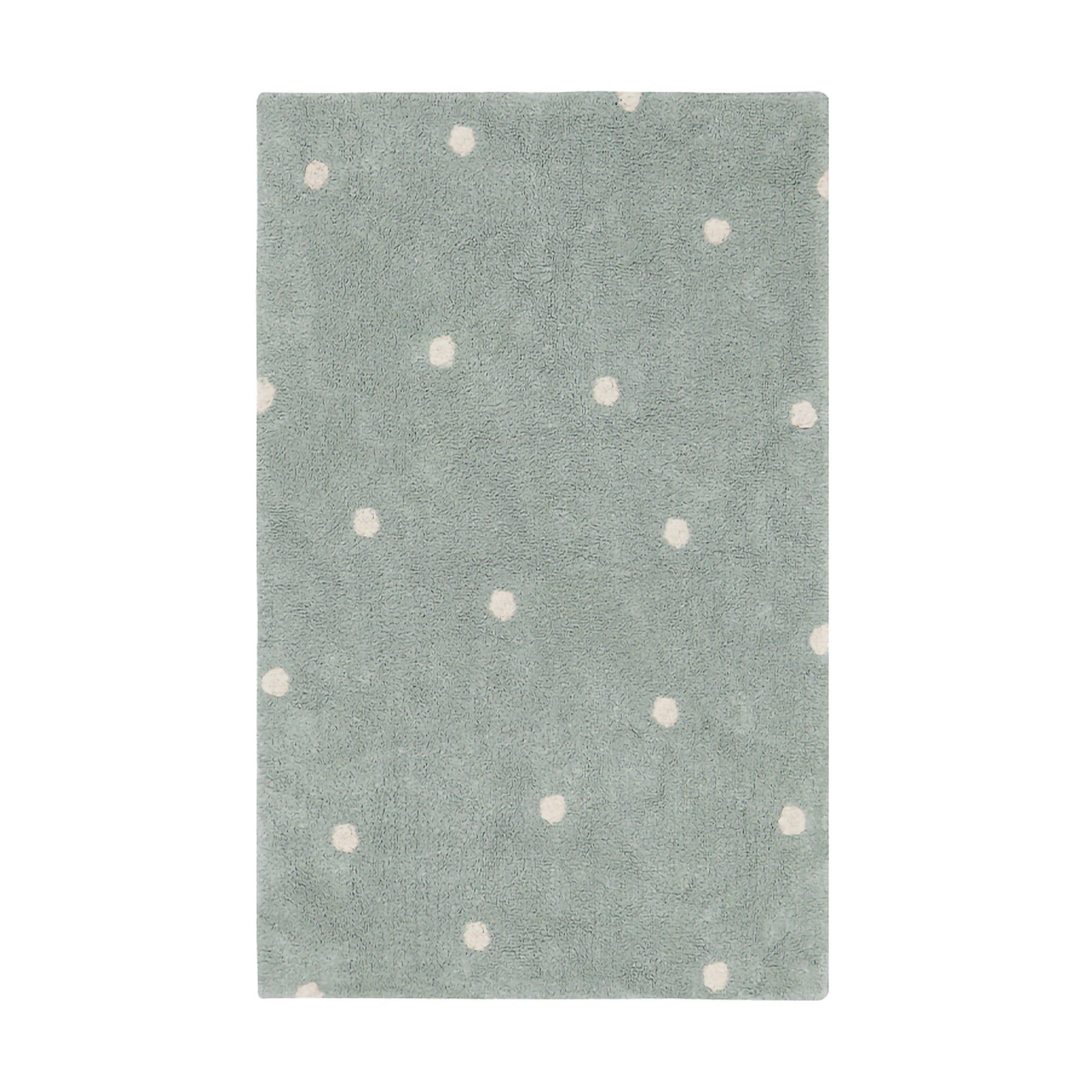 Washable Rug Mini Dot Blue Sage