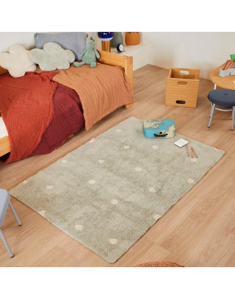 Washable Rug Mini Dot Blue Sage