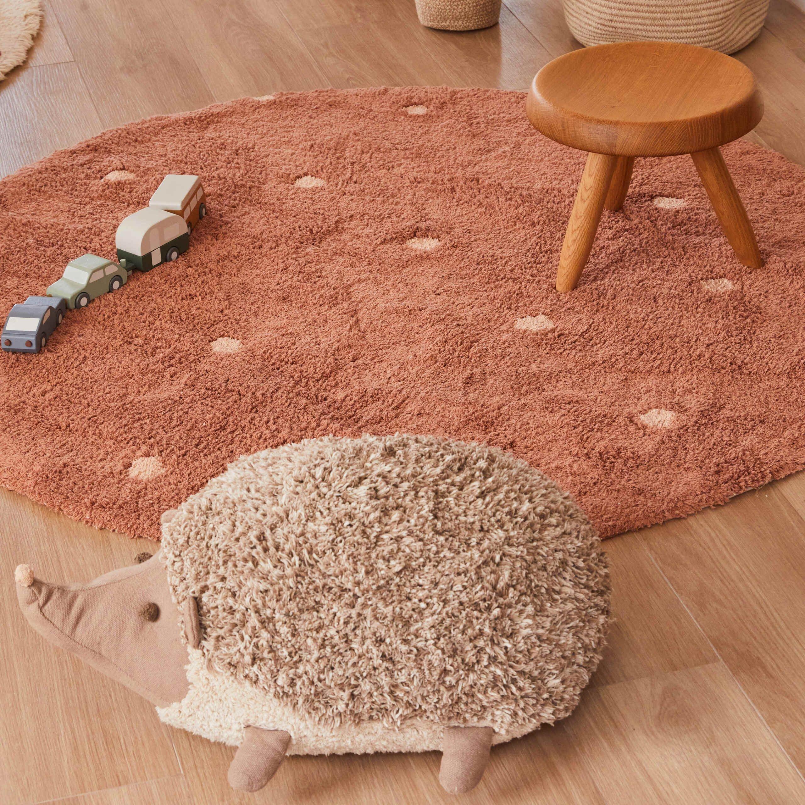 Washable Rug Round Dot Chestnut image number 2