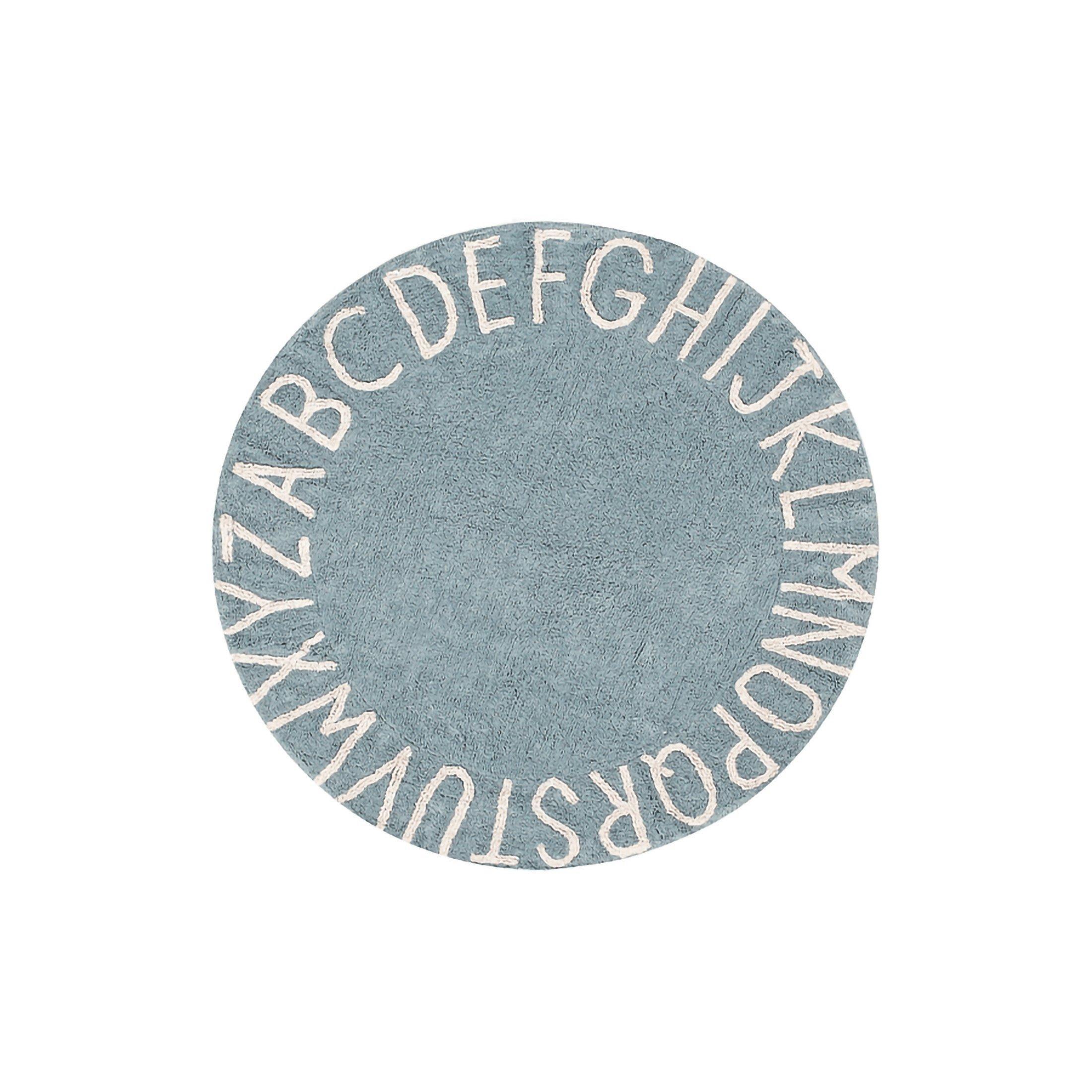 Washable Rug ABC Natural Vintage Blue