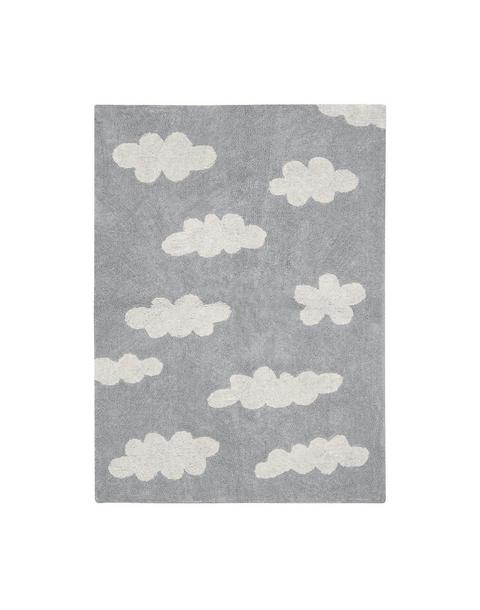 Washable Rugs Clouds Grey