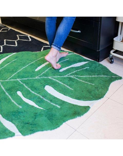 Washable Rug Monstera Leaf