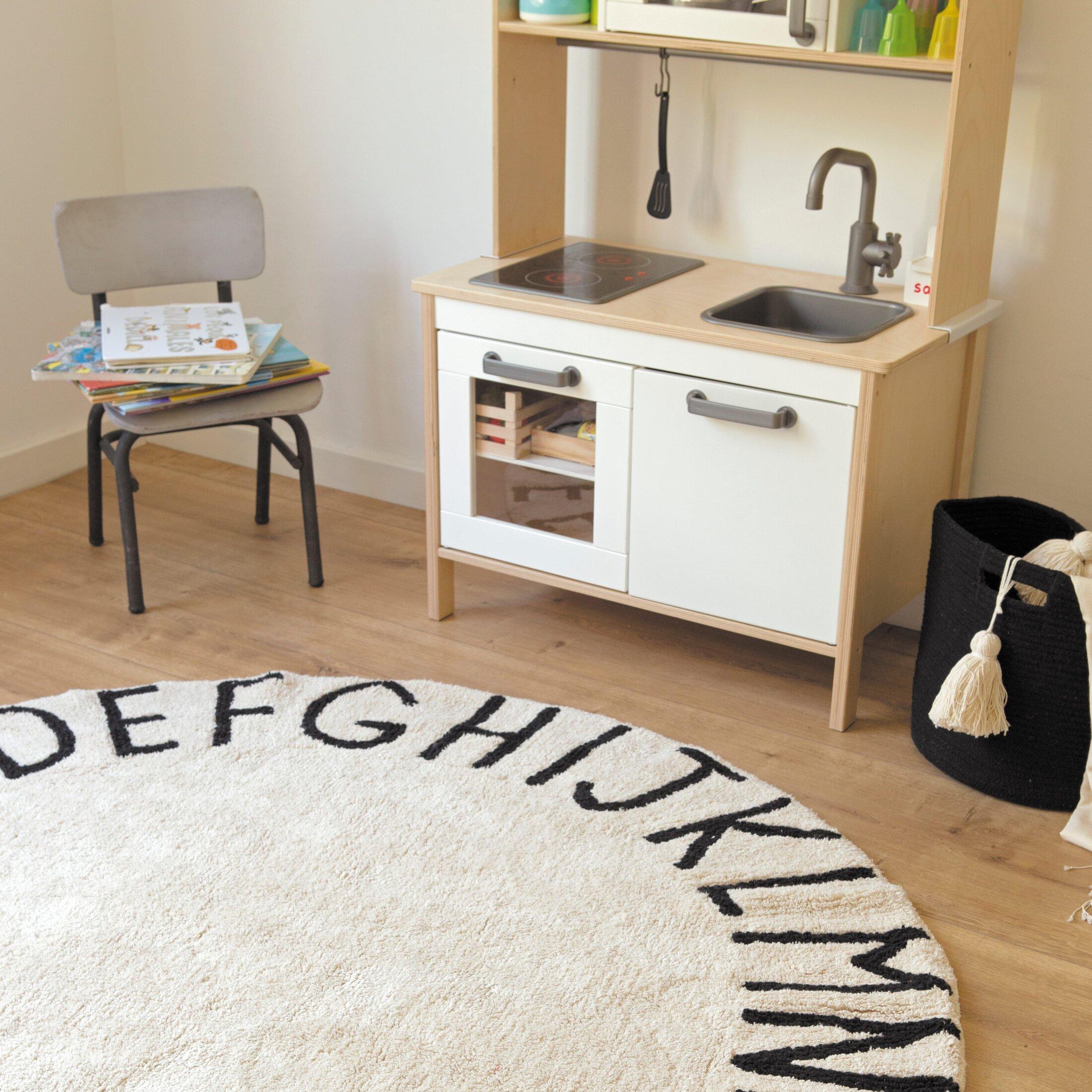 Washable Rug ABC Natural - Black image number 3