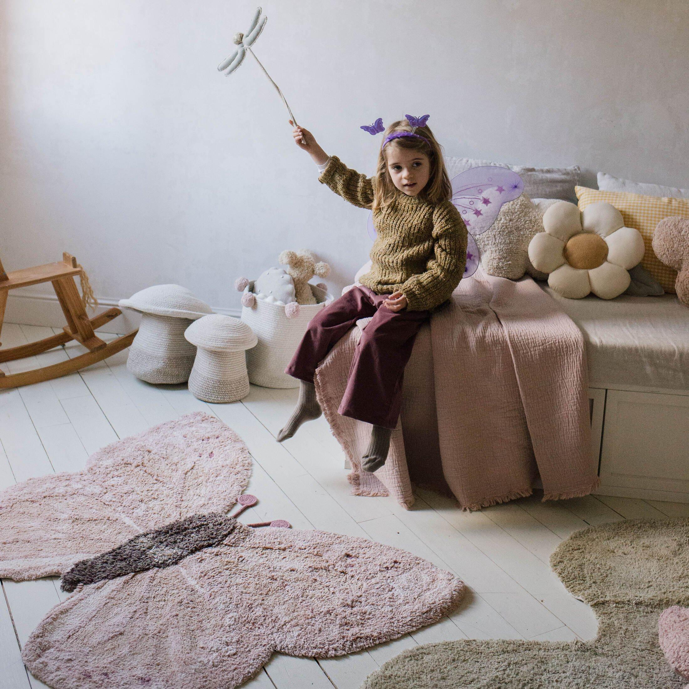 Washable Animal Rug Baby Butterfly image number 2