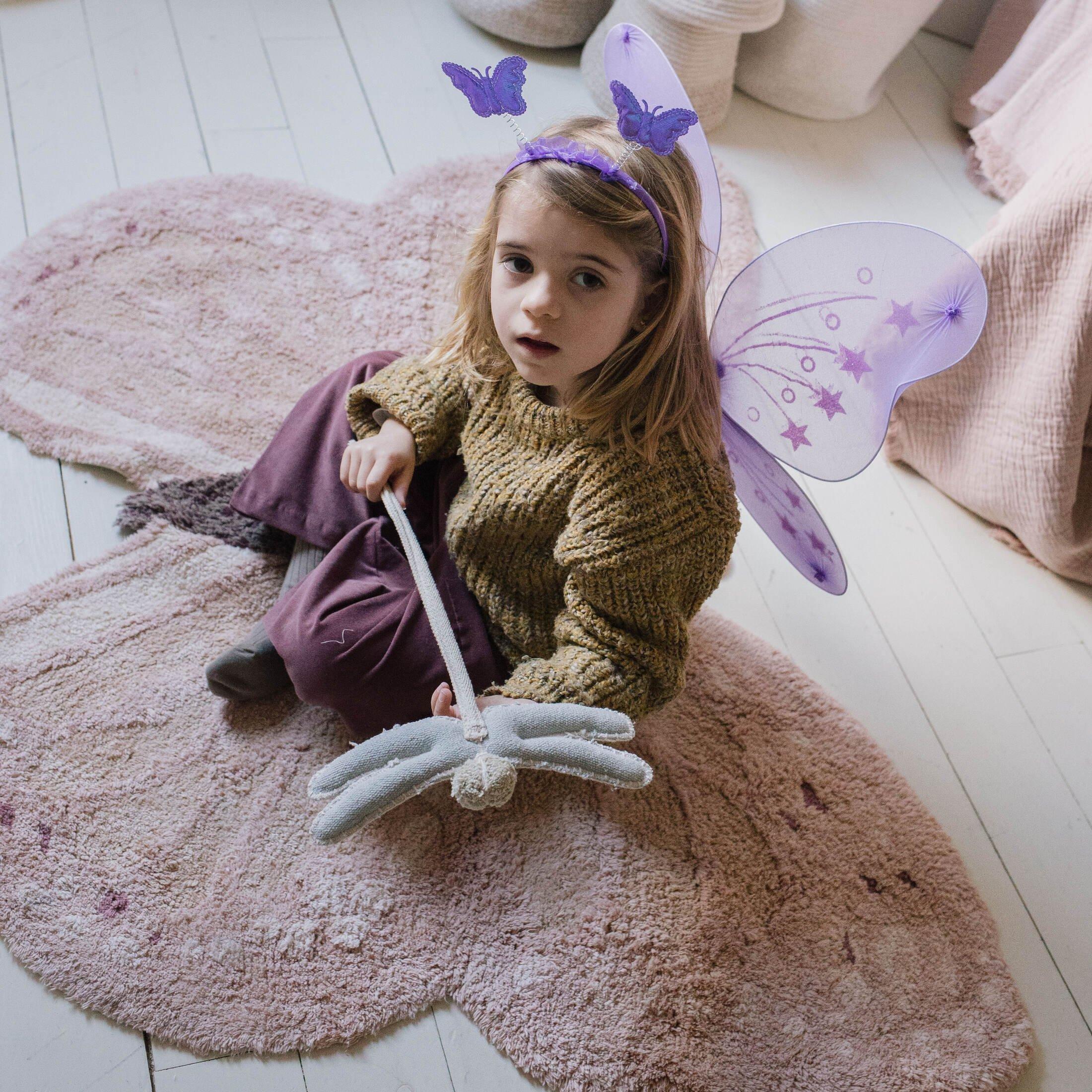Washable Animal Rug Baby Butterfly image number 3