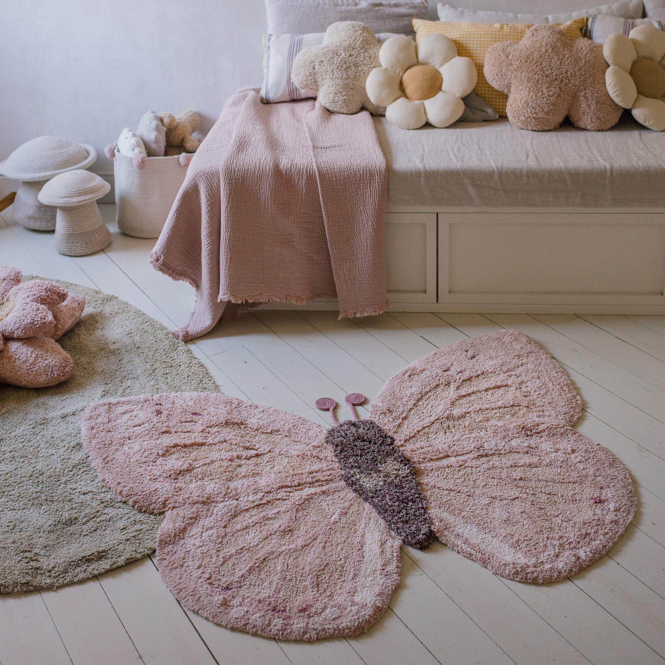 Washable Animal Rug Baby Butterfly image number 1