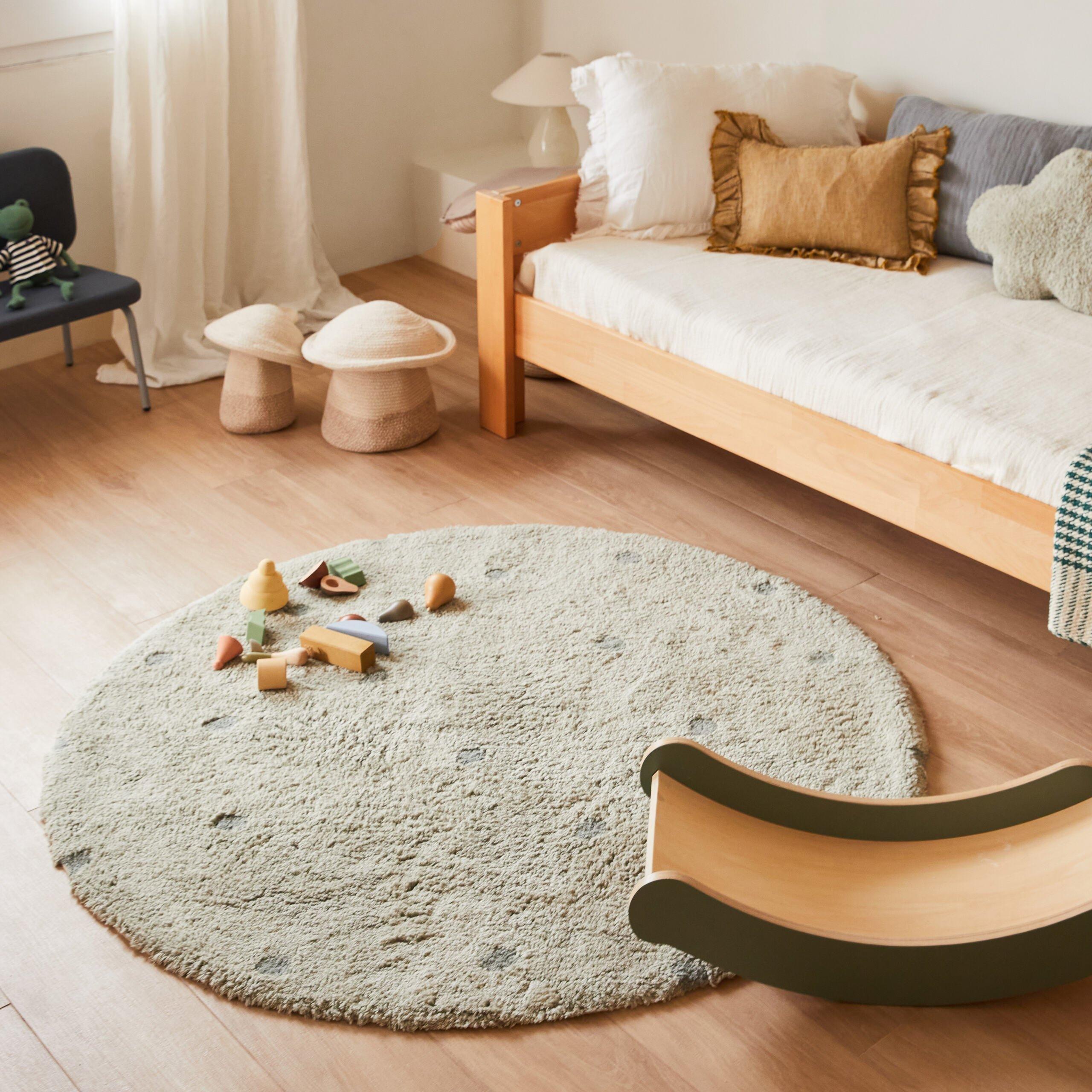 Washable Rug Round Dot  Blue Sage image number 1