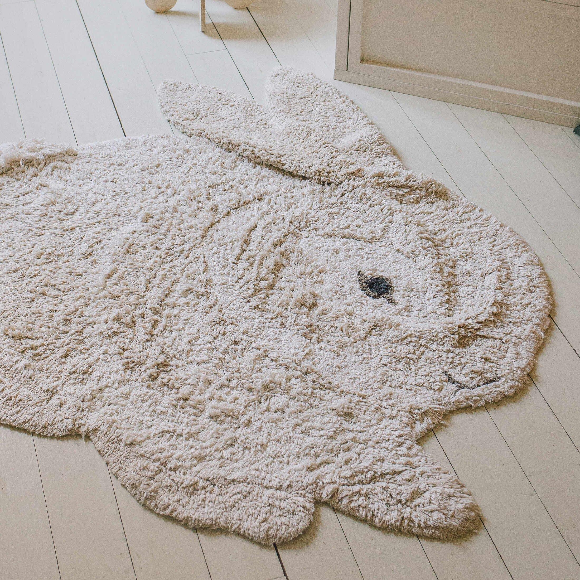 Washable Animal Rug Bunny image number 3