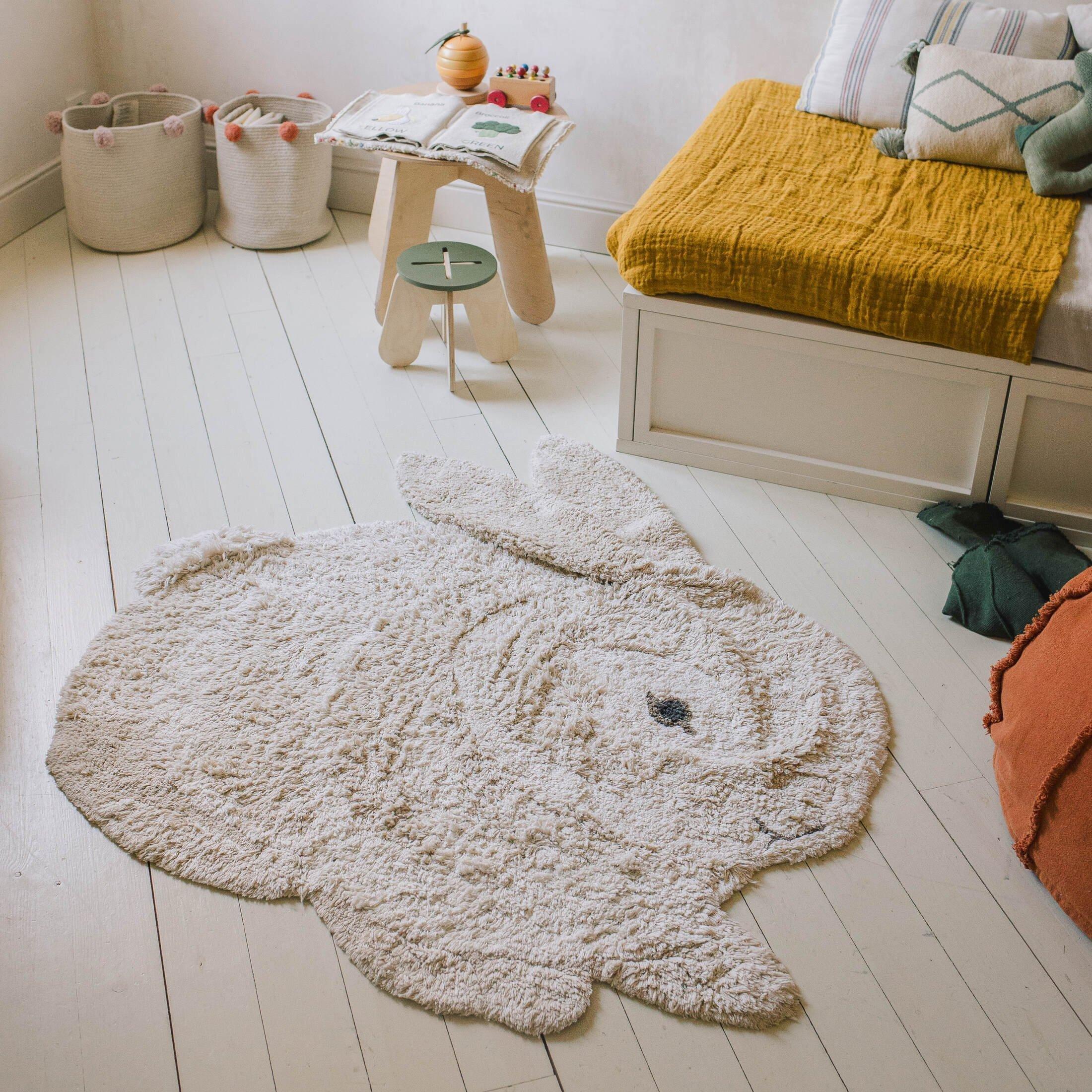 Washable Animal Rug Bunny image number 1