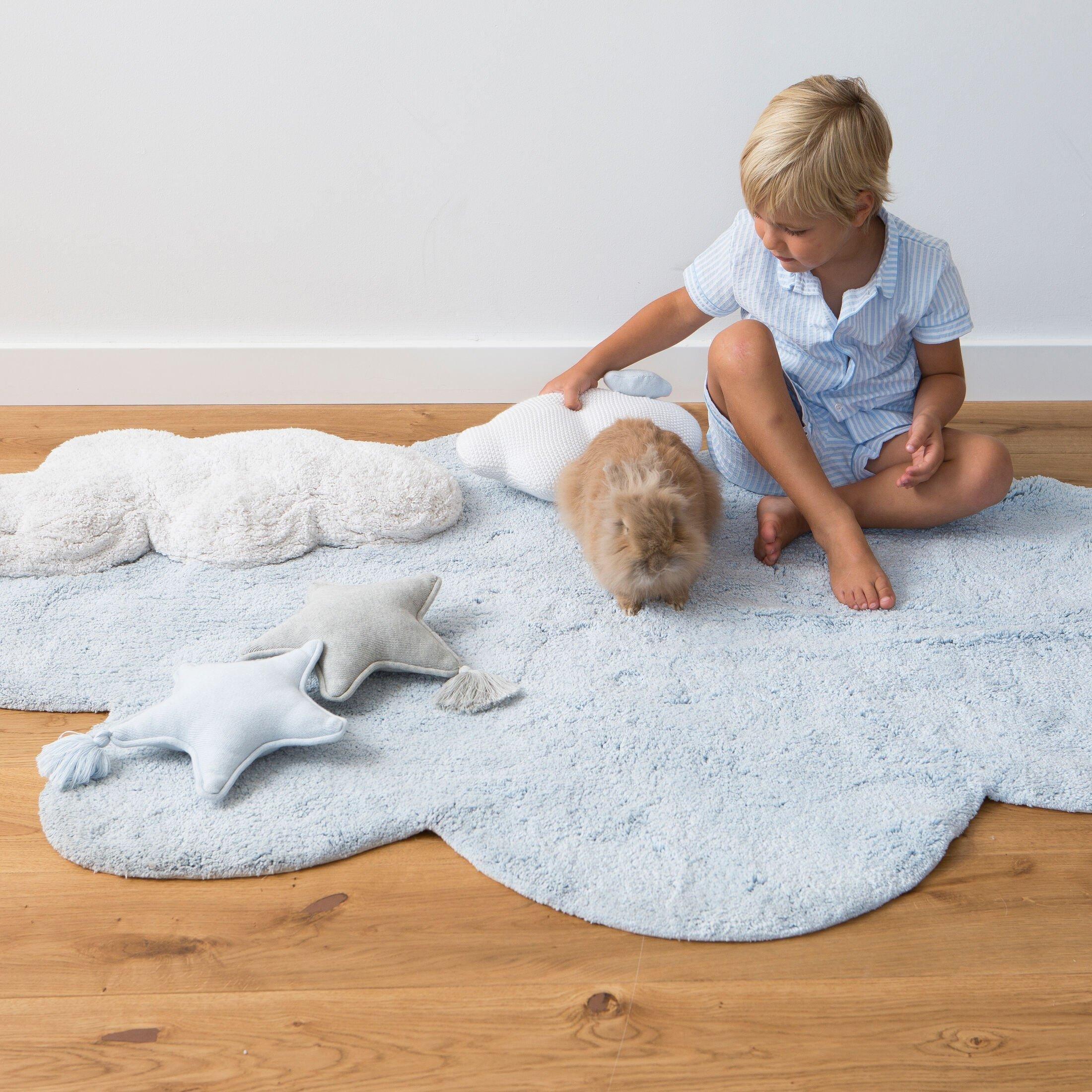 Washable Rug Puffy Dream Blue image number 3