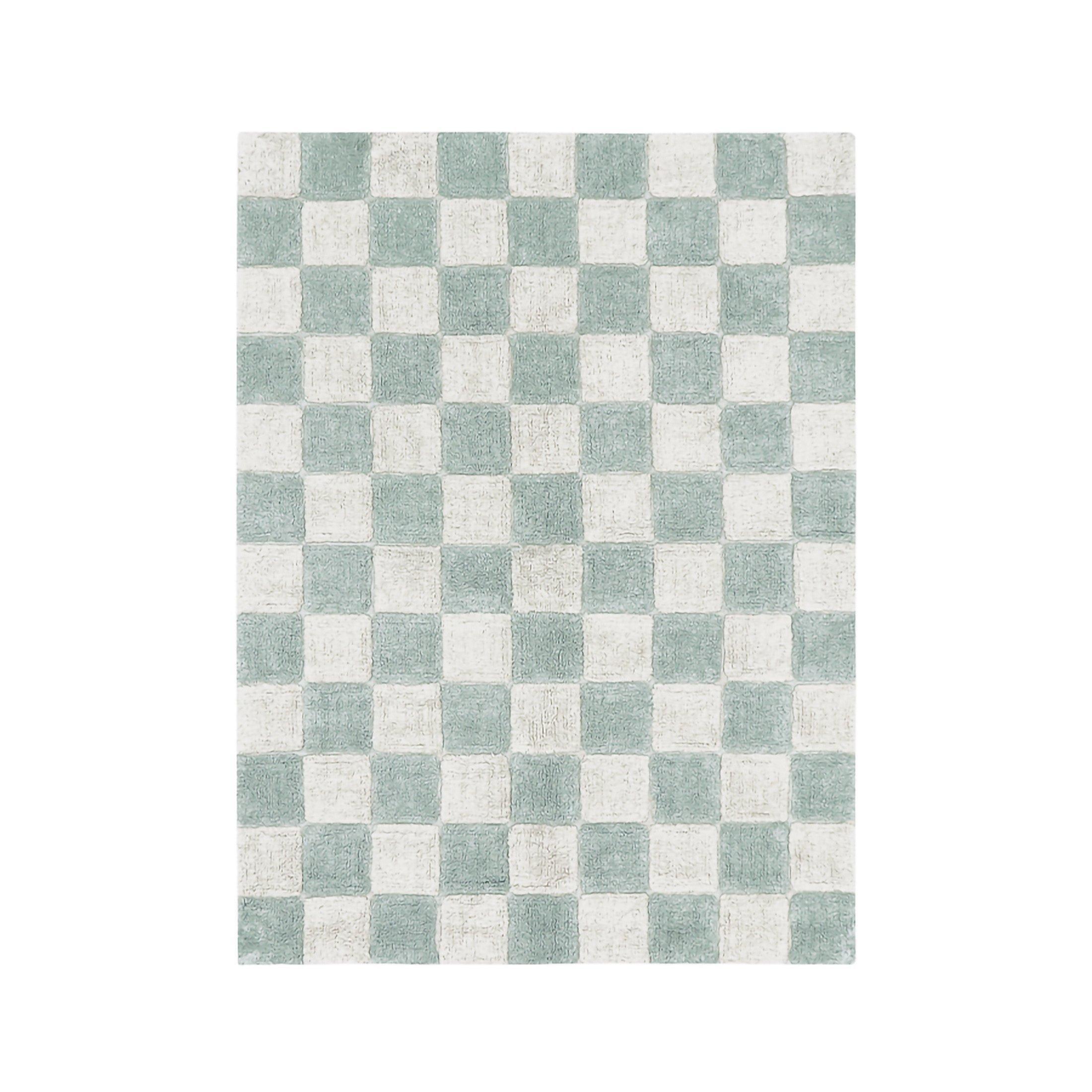 Washable Rug Kitchen Tiles Blue Sage
