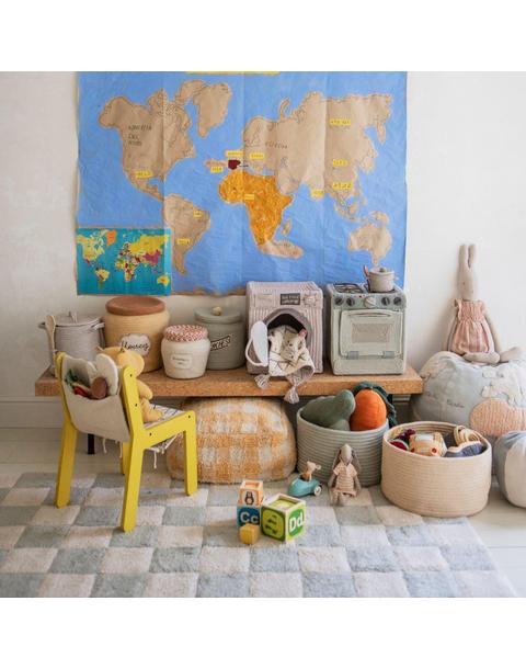 Washable Rug Kitchen Tiles Blue Sage