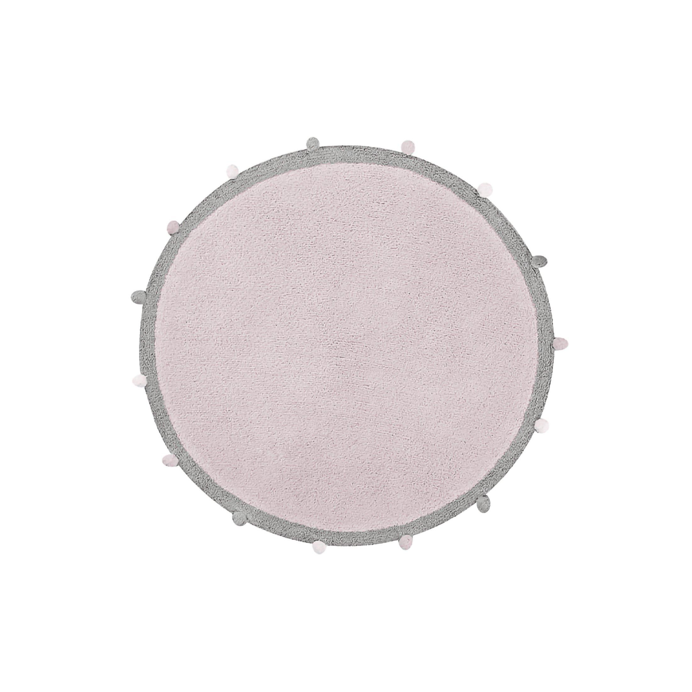 Washable Rug Bubbly Soft Pink - Grey