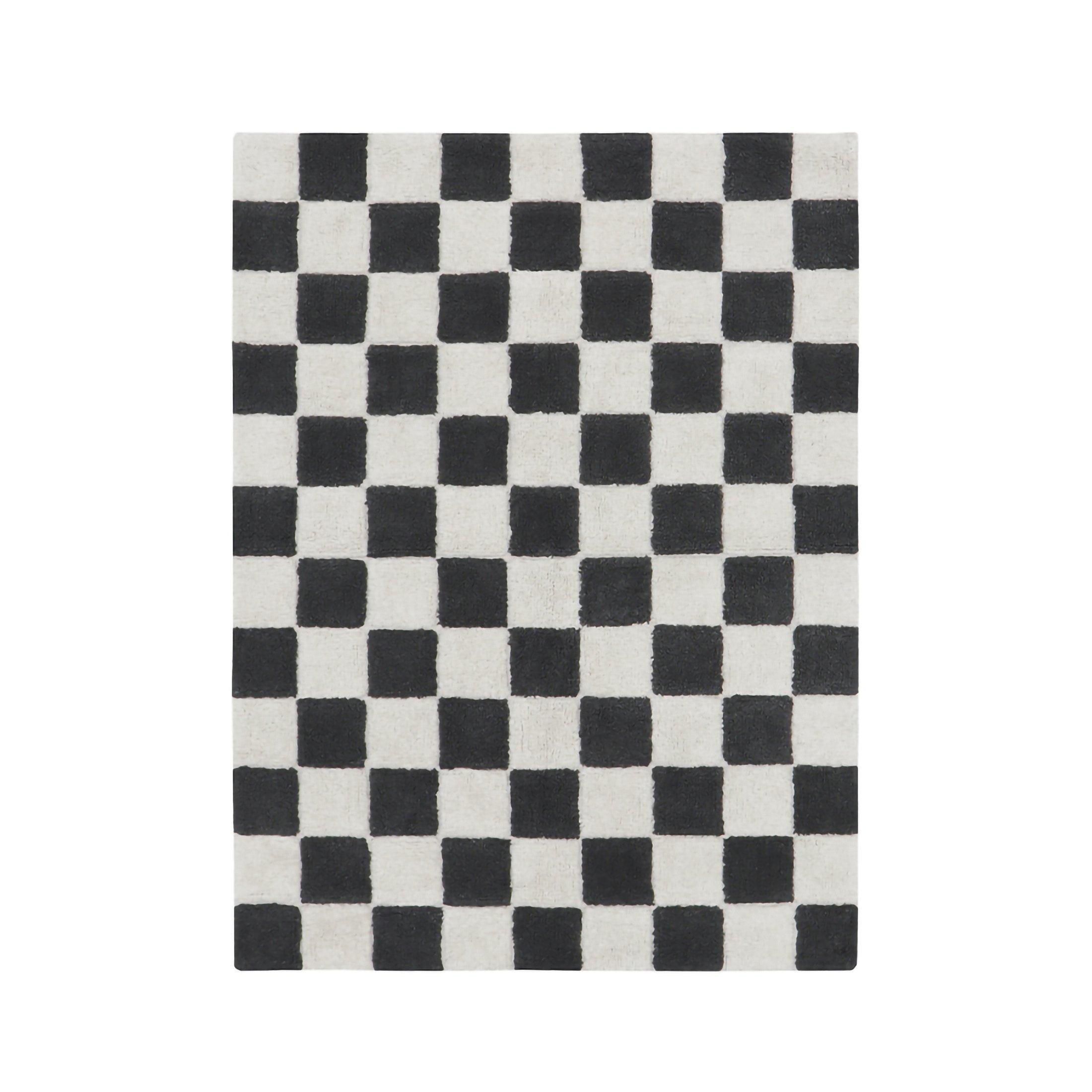 Washable Rug Kitchen Tiles Dark Grey