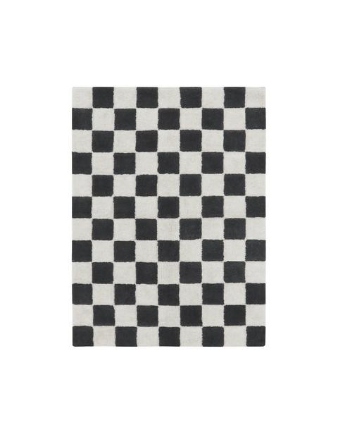 Washable Rug Kitchen Tiles Dark Grey