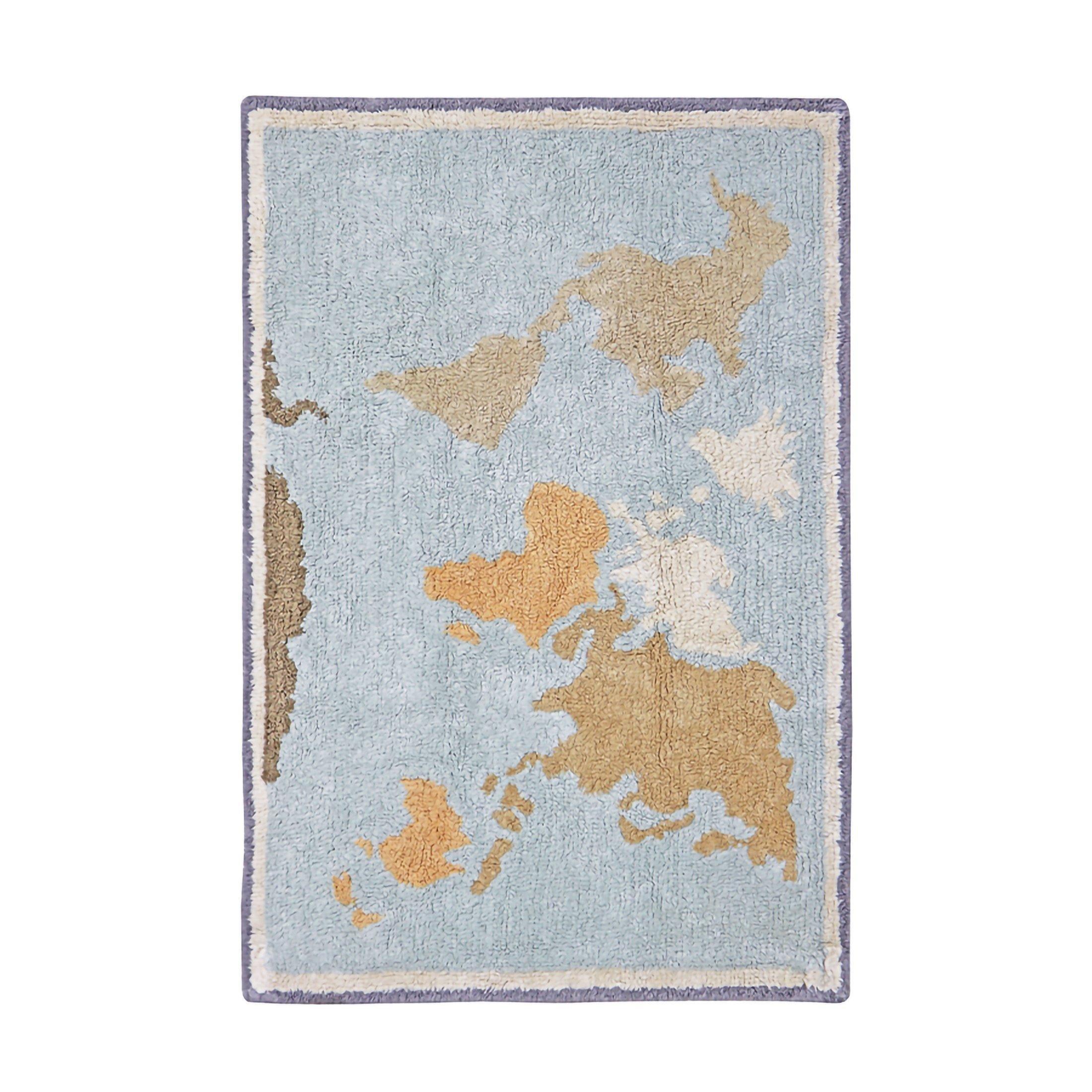 Washable Rug Mini World Map