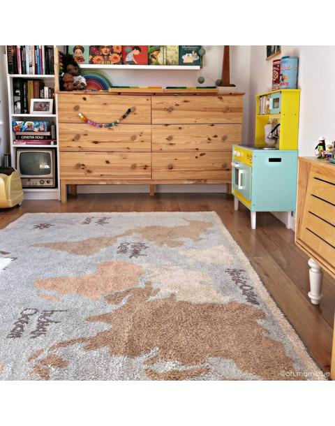 Washable Rug Vintage Map