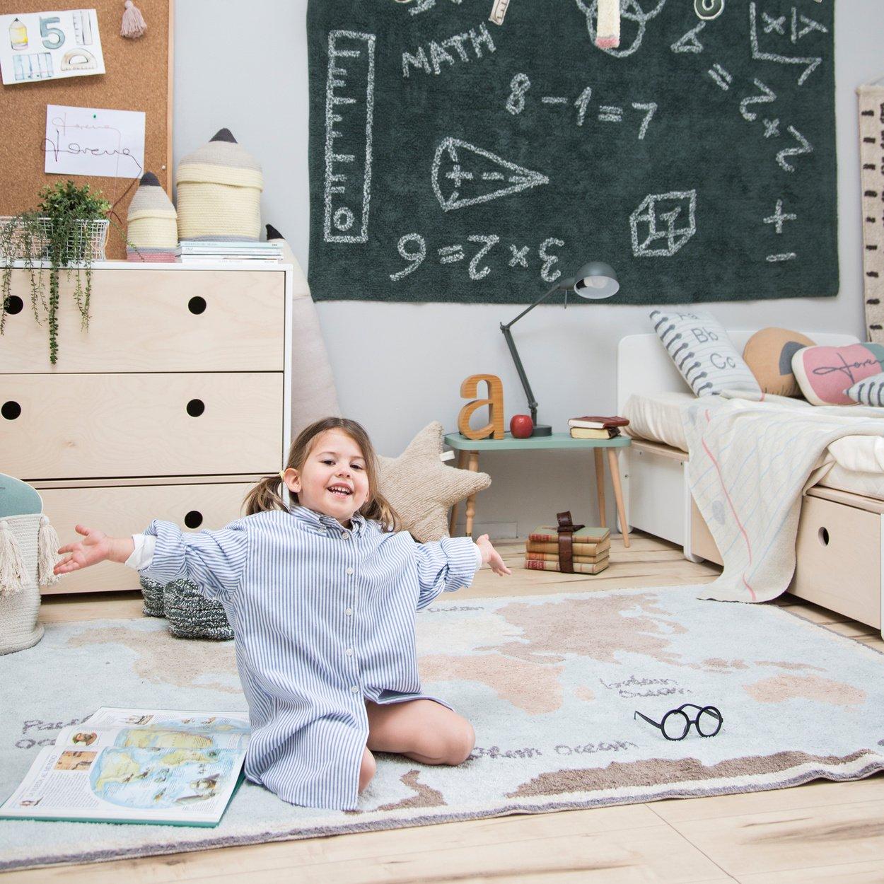 Washable Rug Vintage Map image number 3