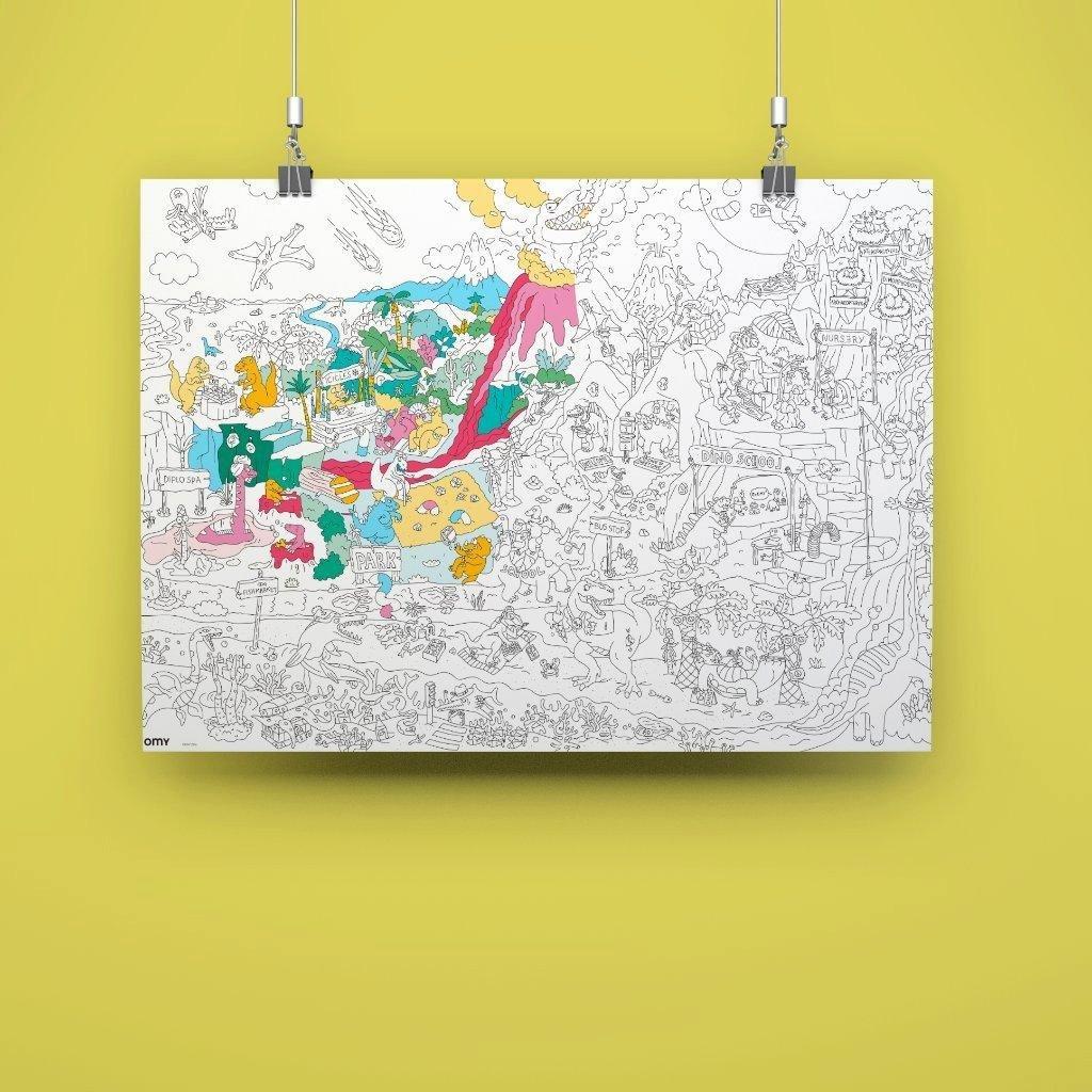 Giant Coloring Poster Dino image number 1