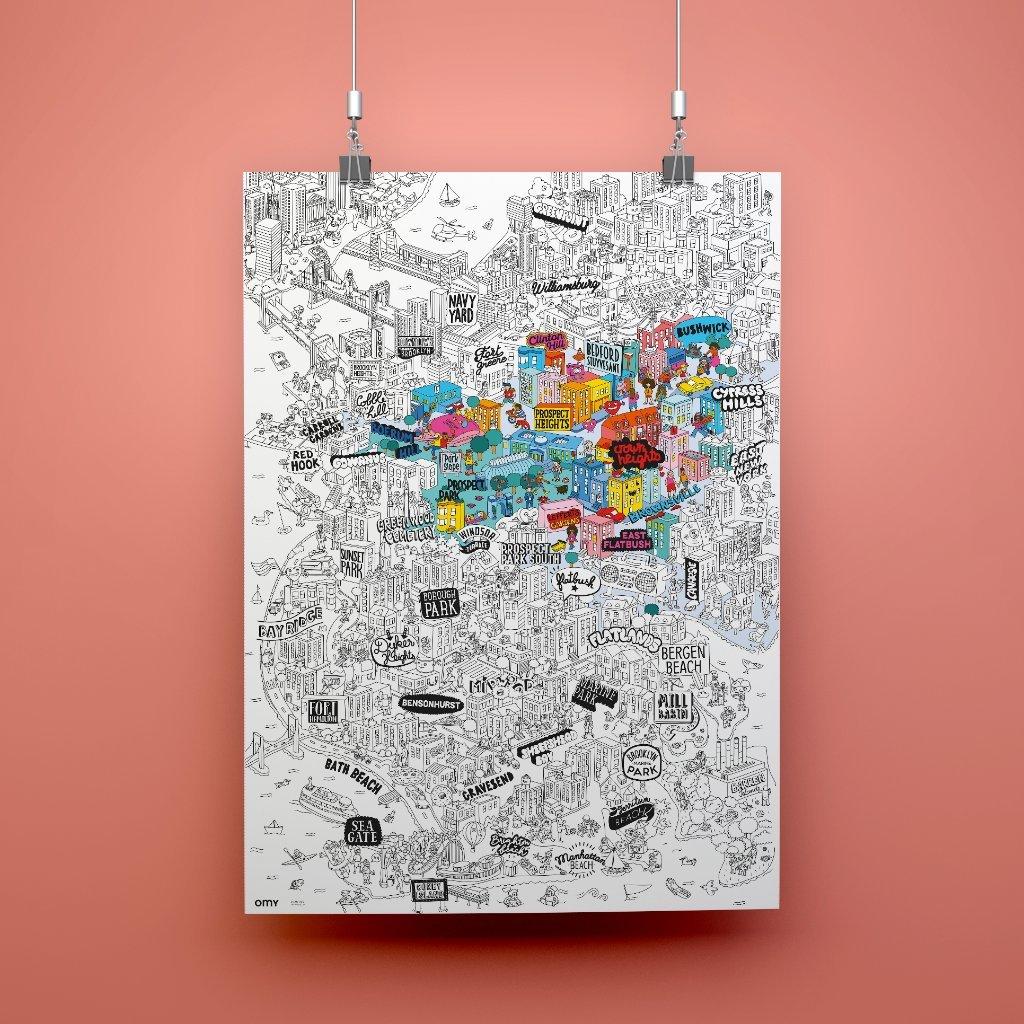 Giant Coloring Poster Brooklyn image number 1