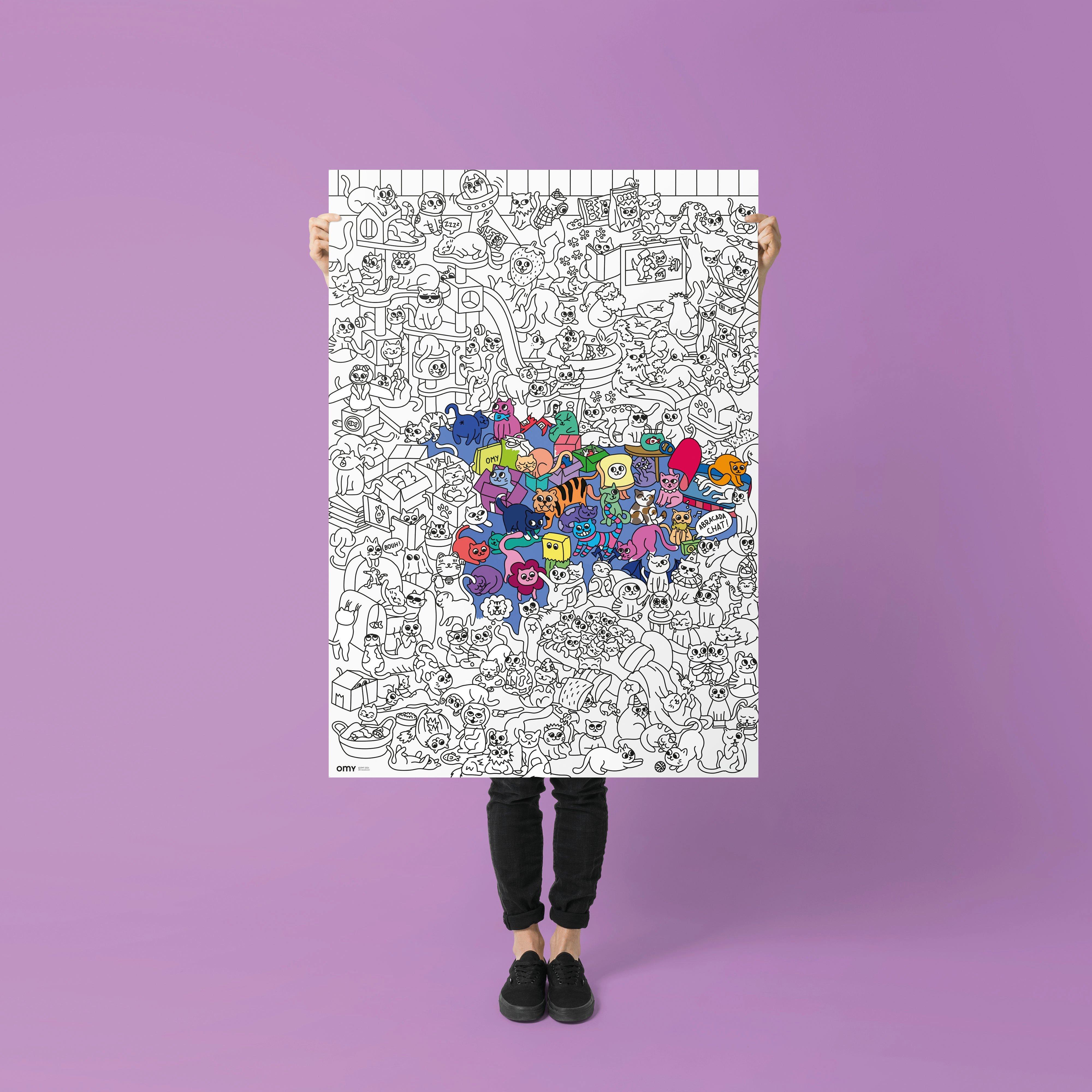 Giant Coloring Poster Kitty image number 1