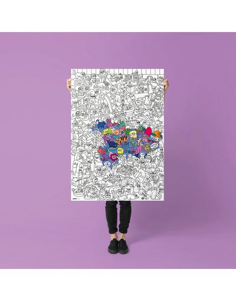 Giant Coloring Poster Kitty