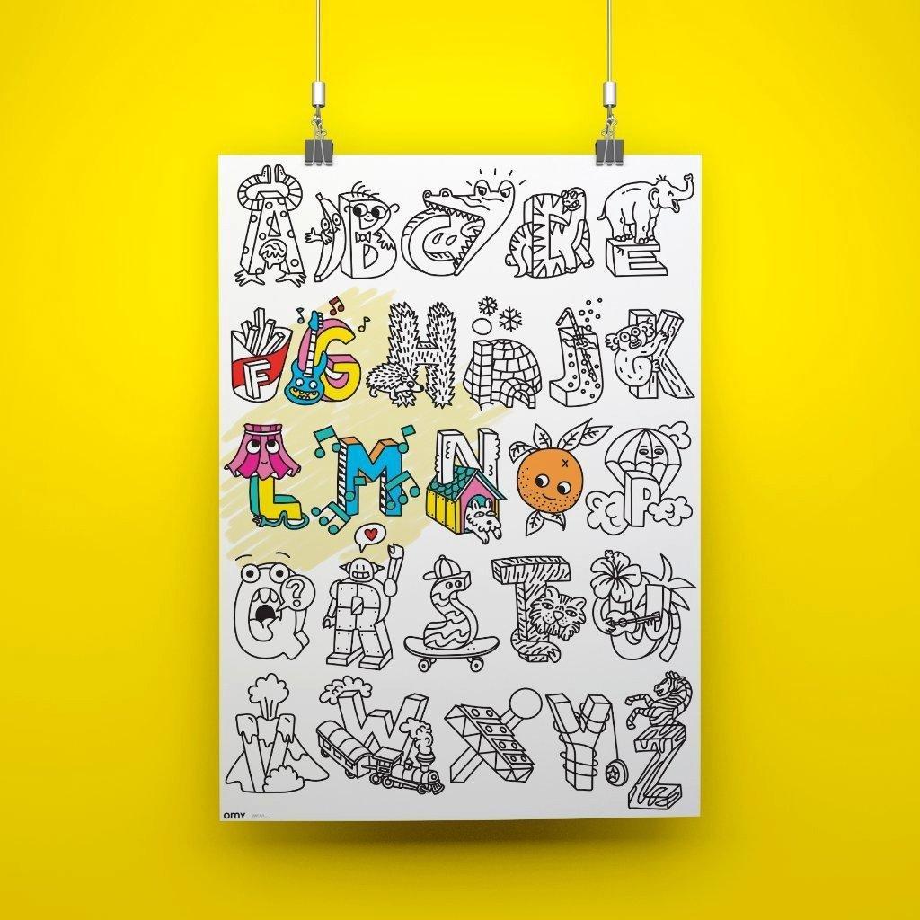 Giant Coloring Poster ABC image number 1
