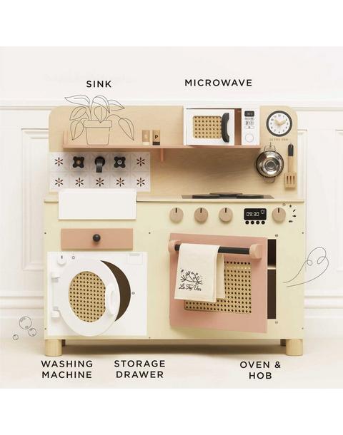 Family Size Wooden Play Kitchen