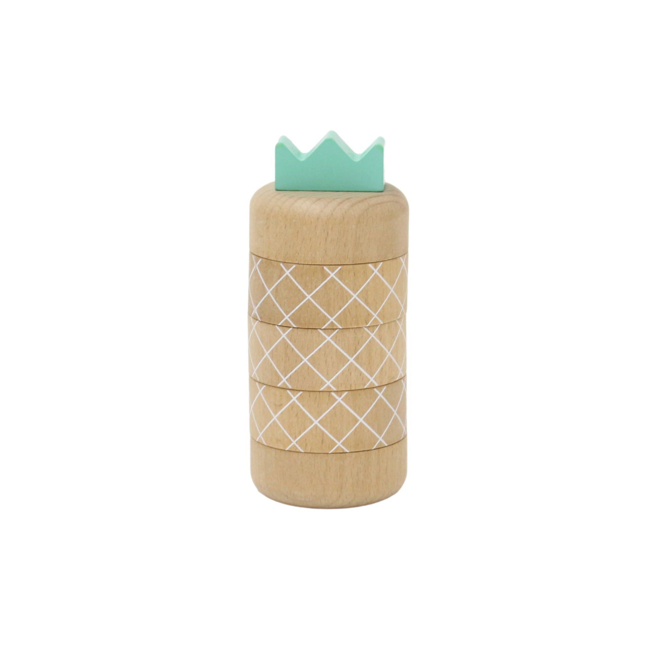 Pineapple Topple Game & Stacker - Natural