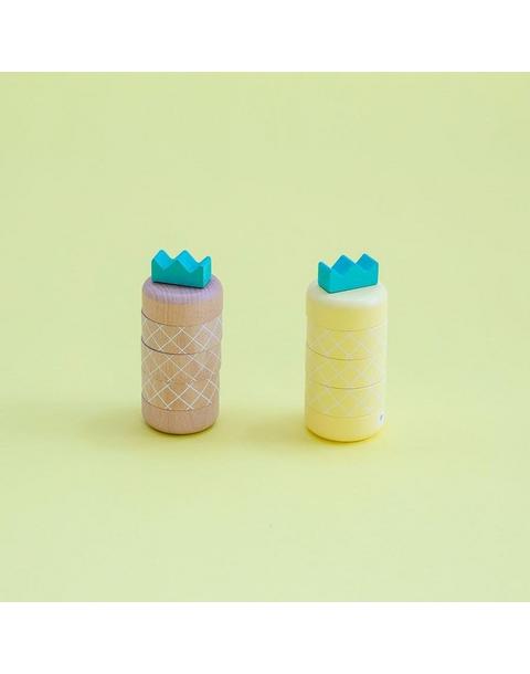 Pineapple Topple Game & Stacker - Natural