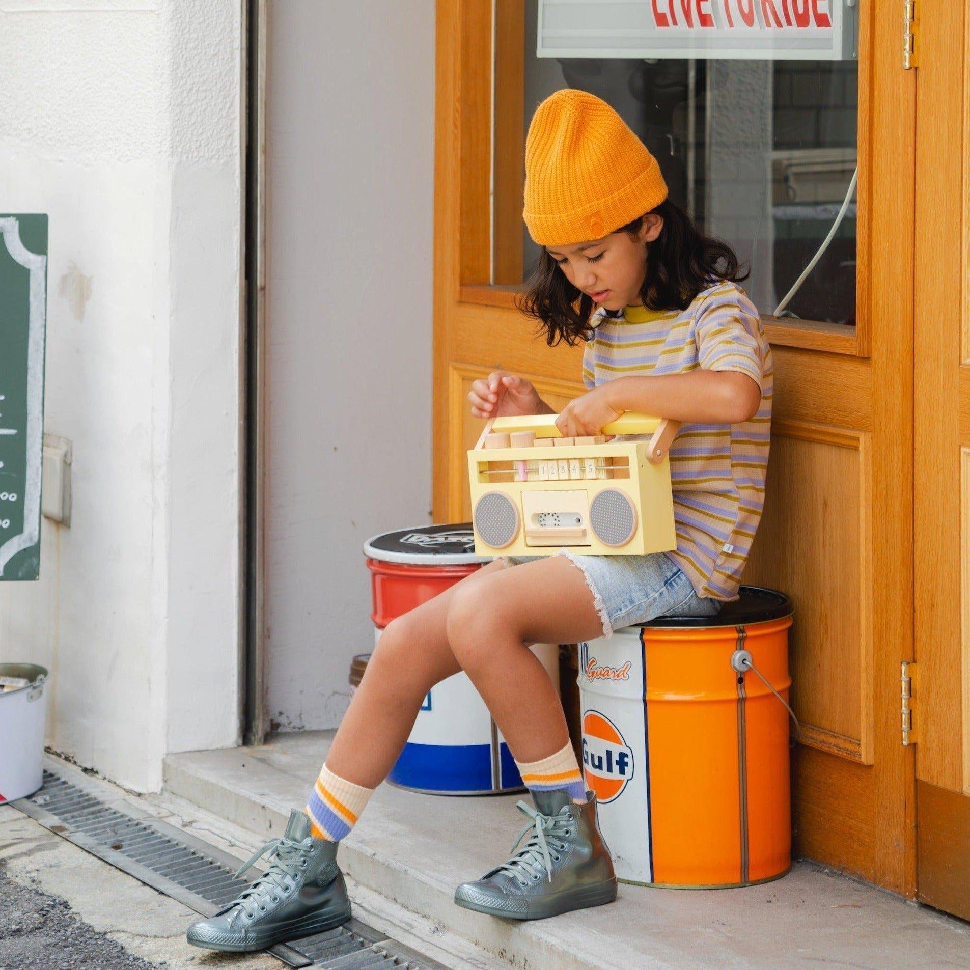 Retro Tape Recorder Boombox - Yellow image number 2