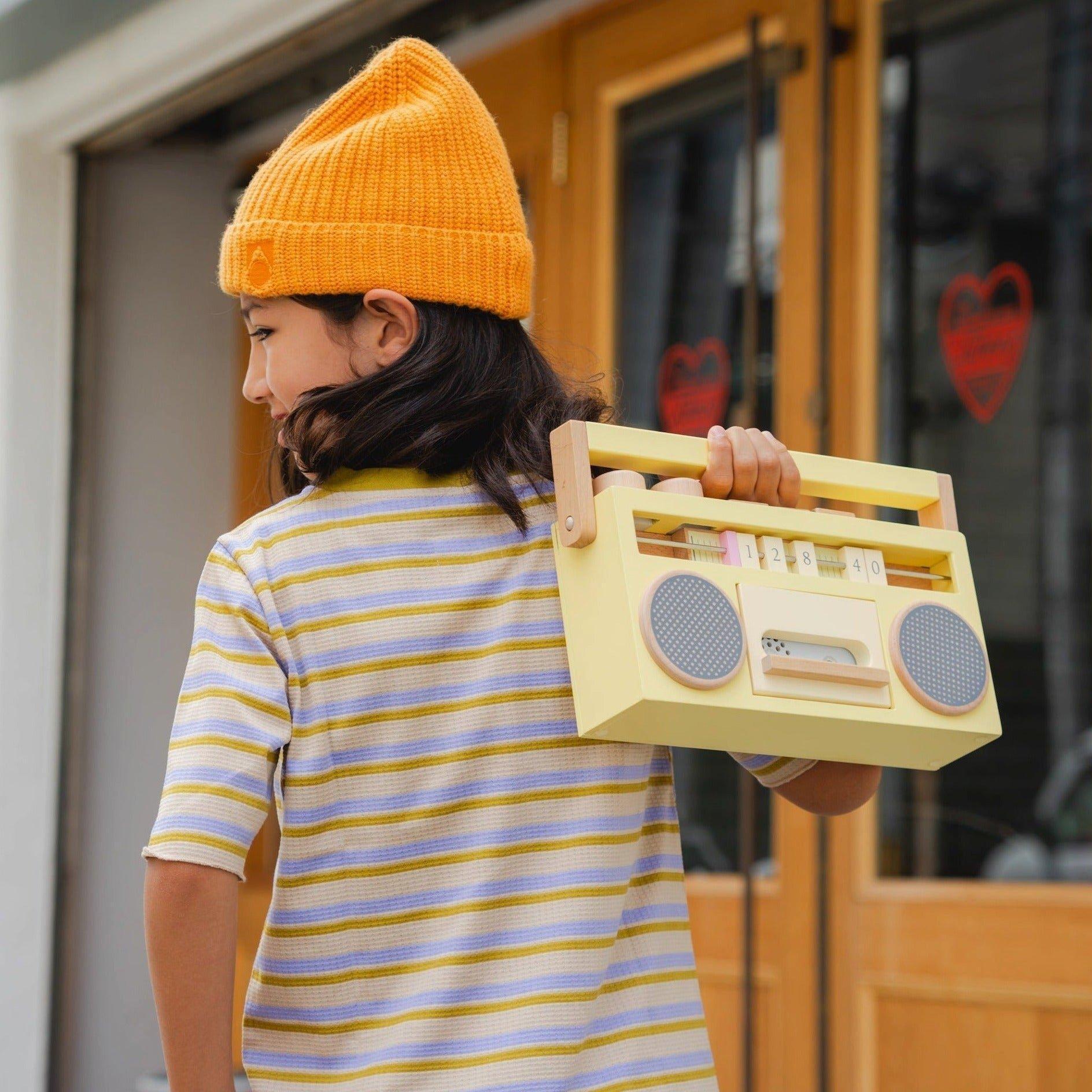 Retro Tape Recorder Boombox - Yellow image number 3