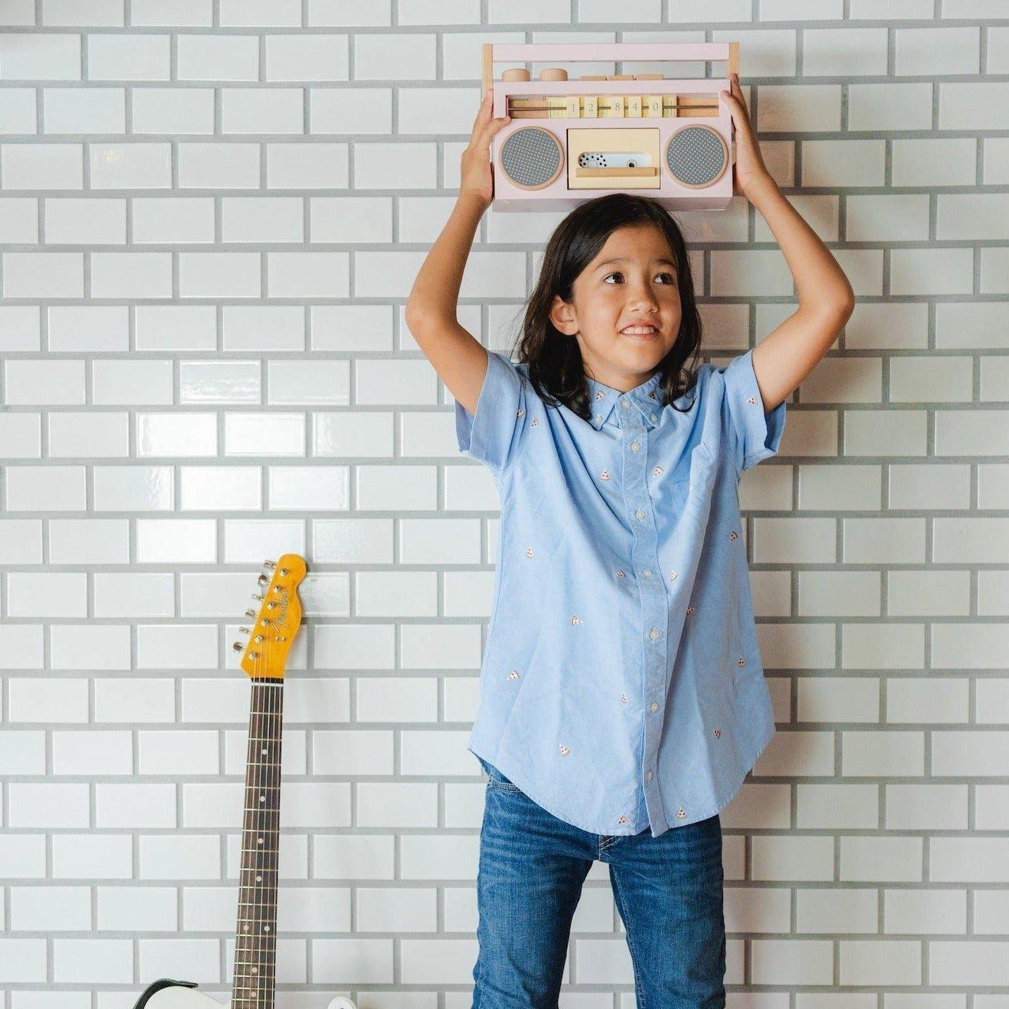 Retro Tape Recorder Boombox - Pink image number 2