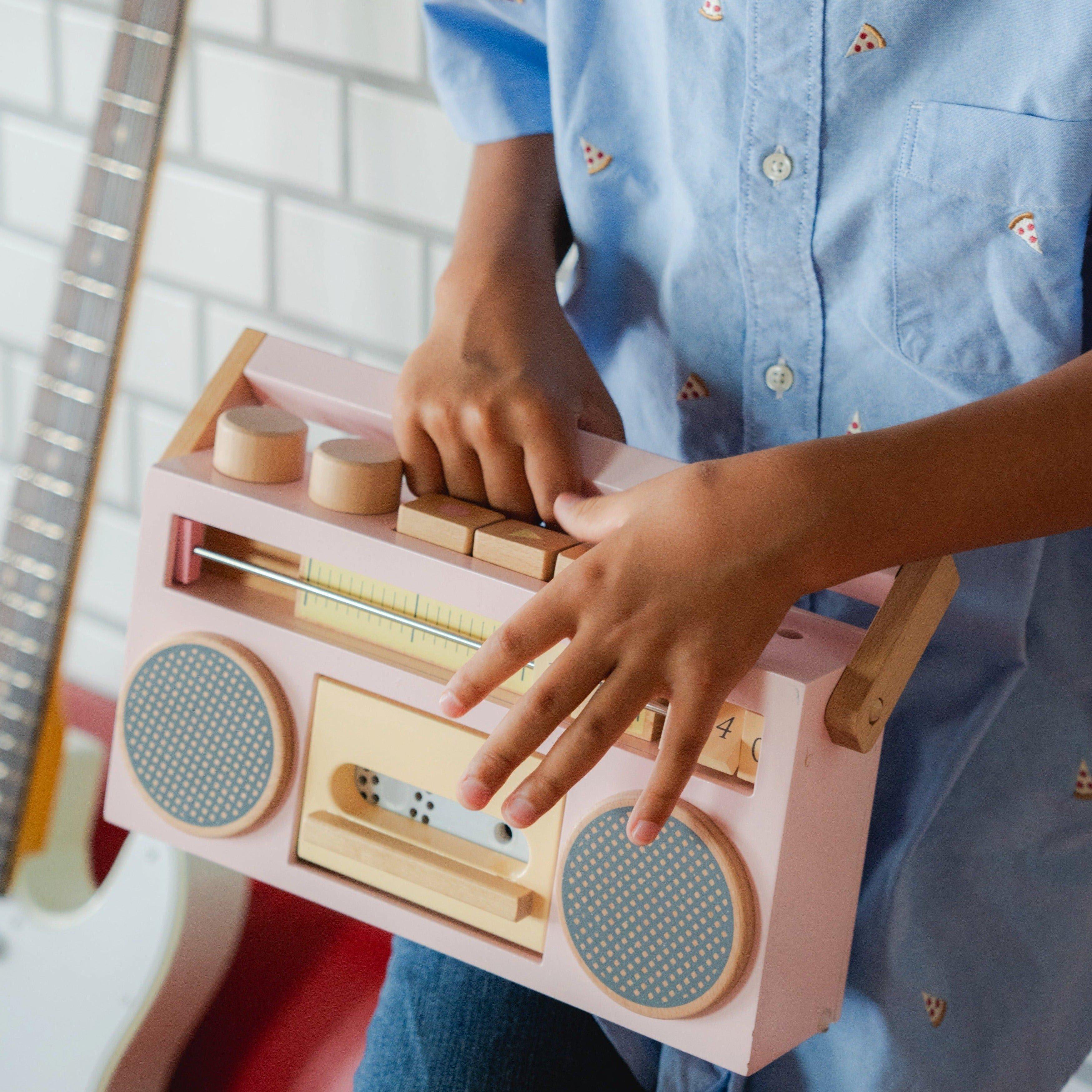 Retro Tape Recorder Boombox - Pink image number 3