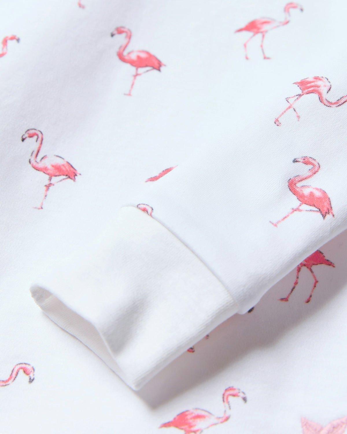 Kids Pima Snug Fit Pajama Set in Flamingos image number 4