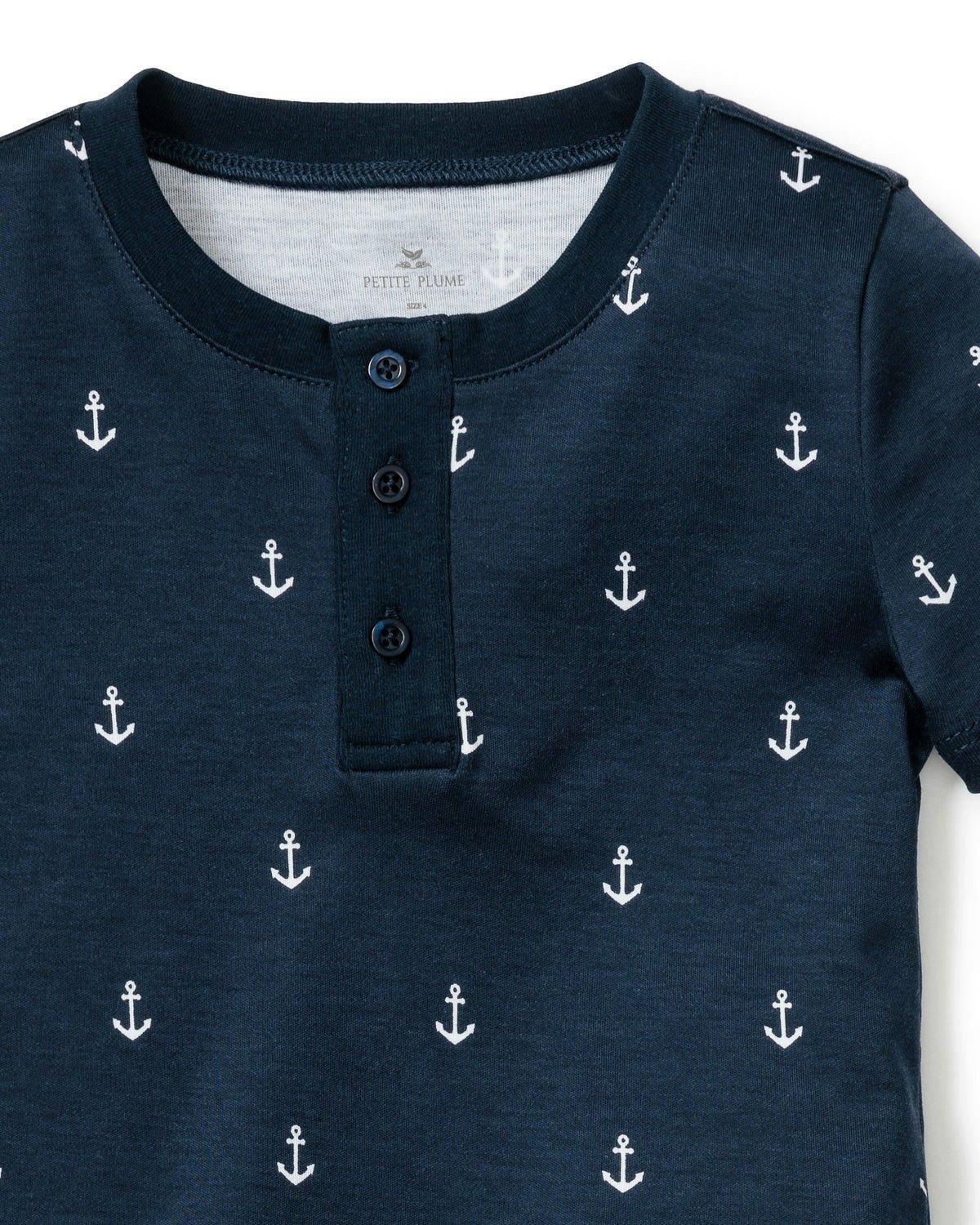 Kid's Snug Fit Short Pajama Set in Portsmouth Anchors image number 2