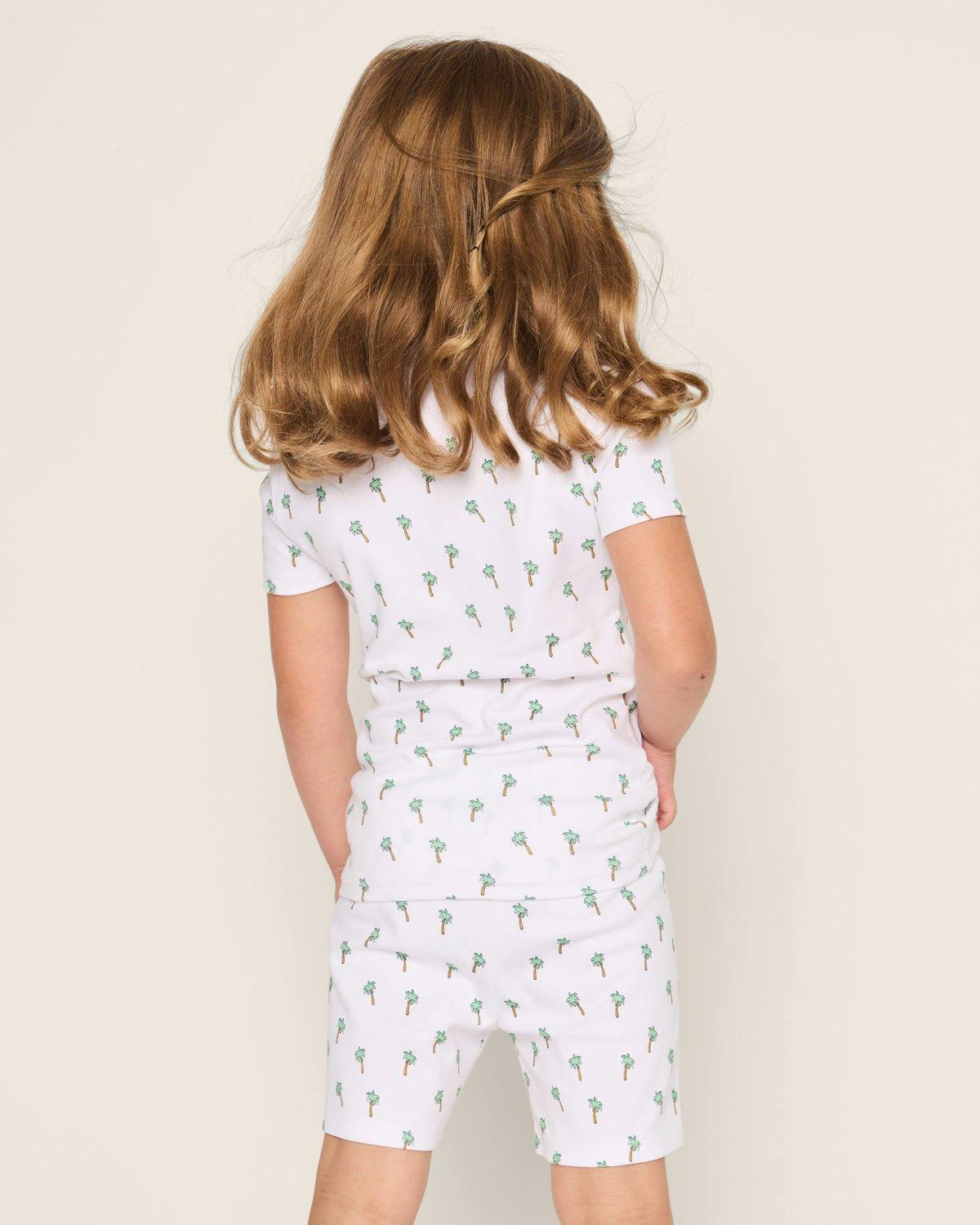 Kids Pima Short Pajama Set in Palmier image number 2