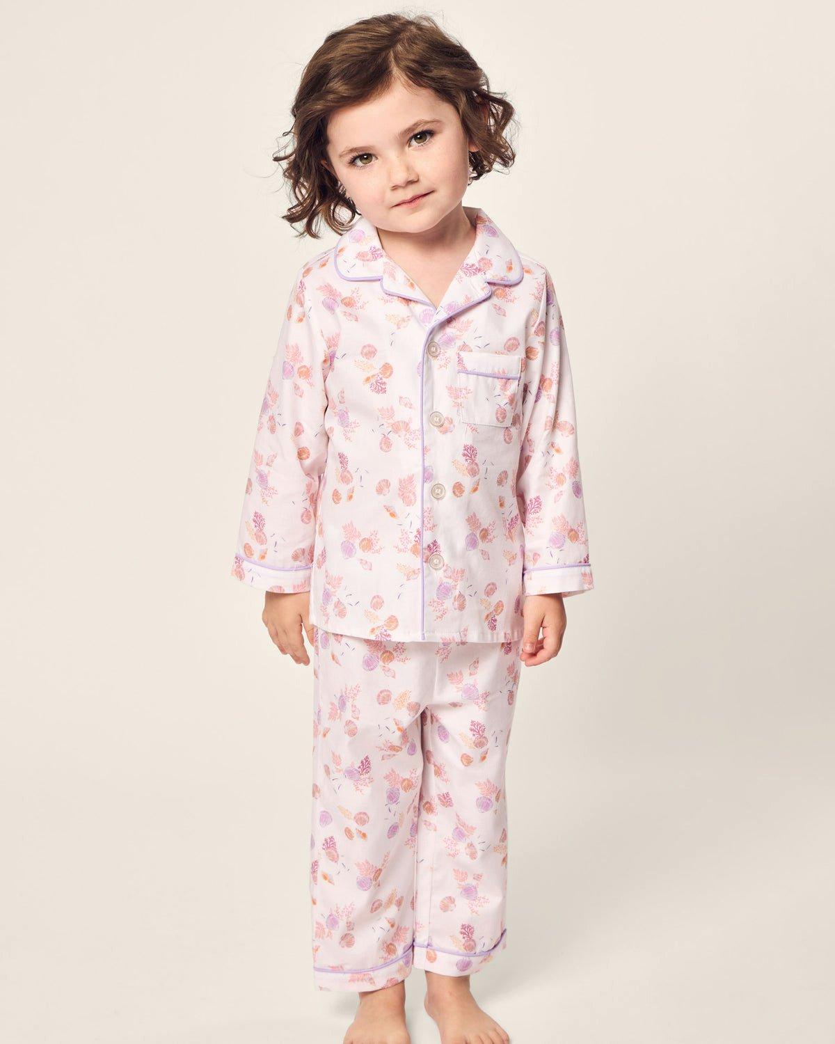 Kid's Twill Pajama Set in Seashell Splendor image number 1