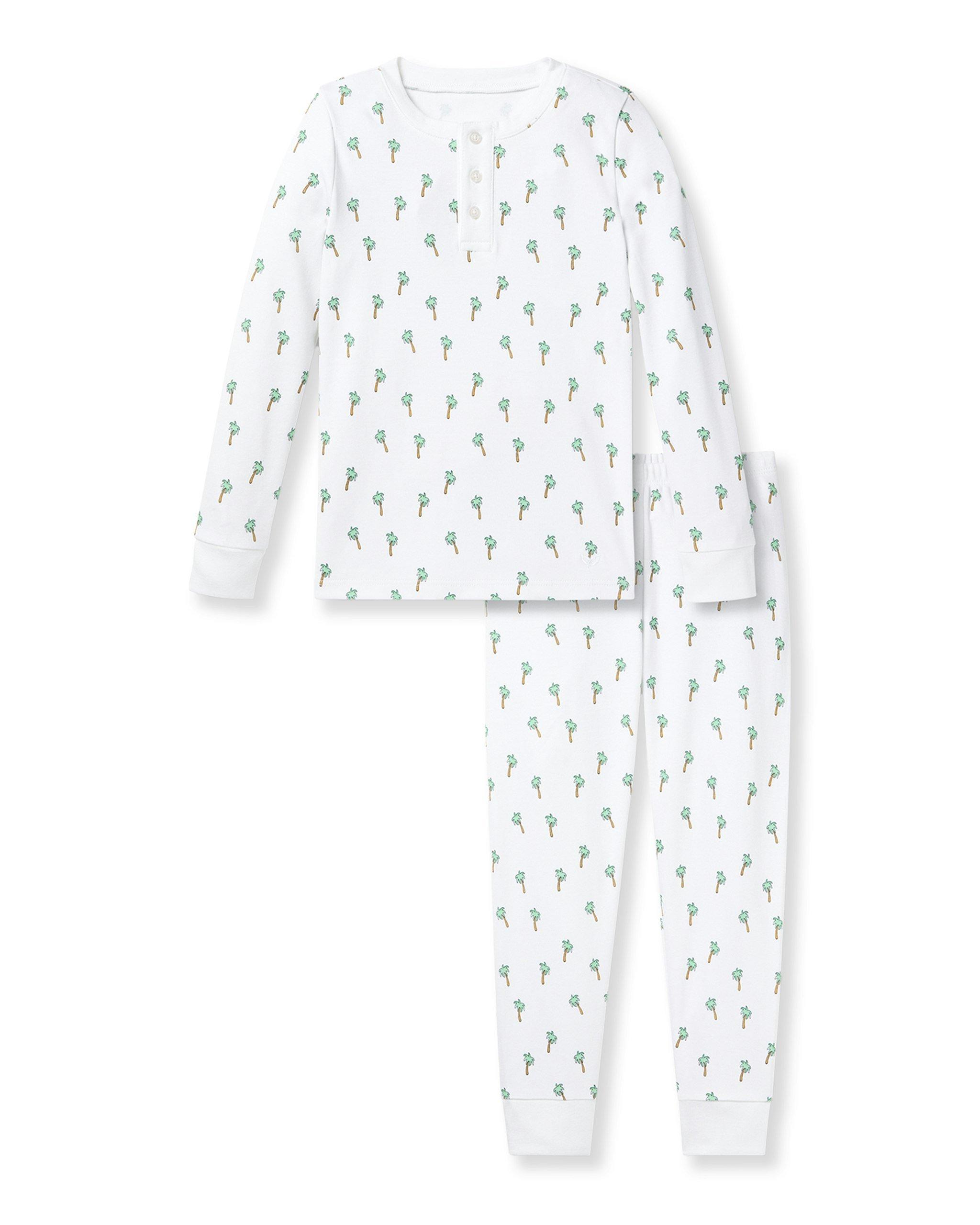 Kids Pima Snug Fit Pajama Set in Palmier image number 0