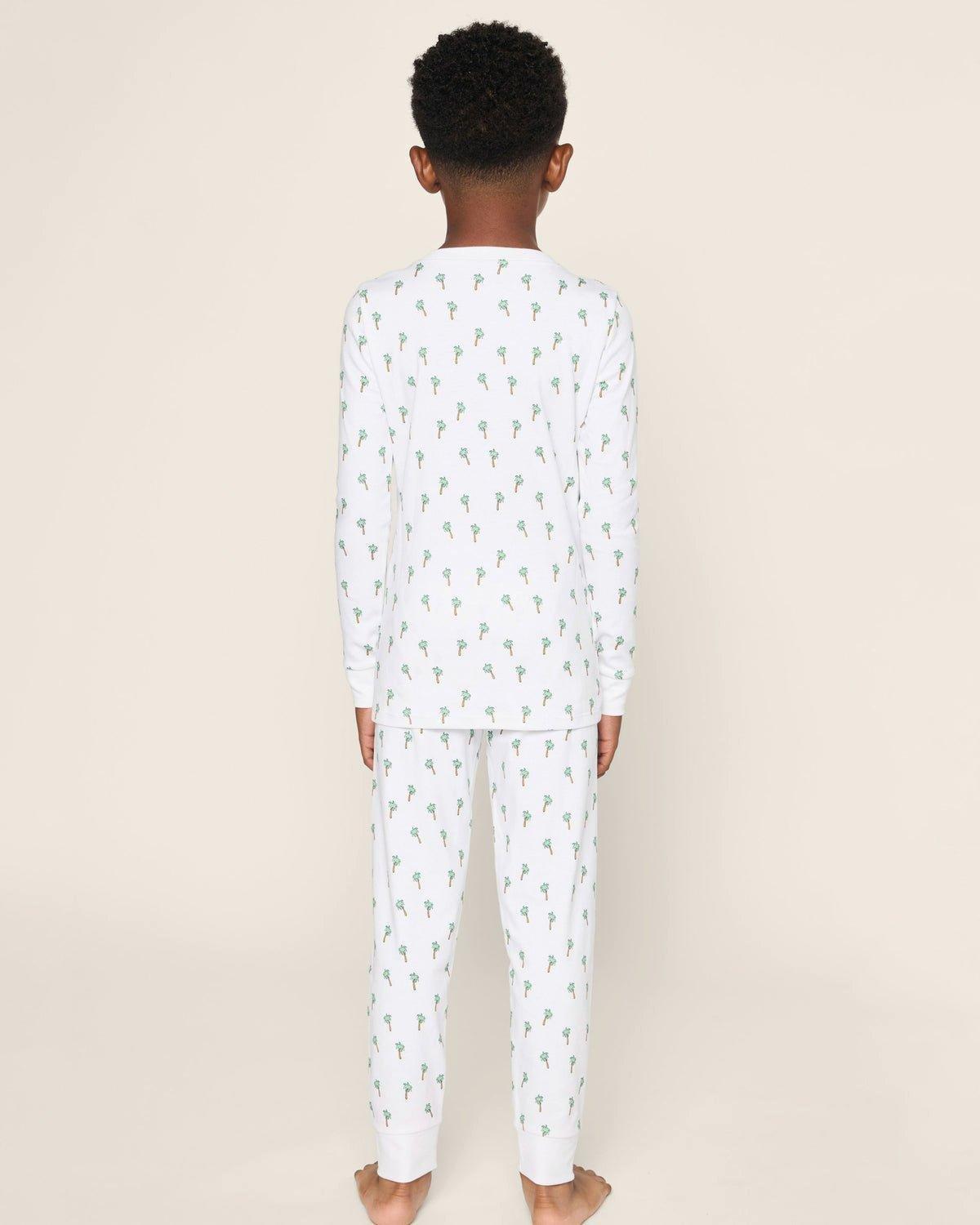 Kids Pima Snug Fit Pajama Set in Palmier image number 2
