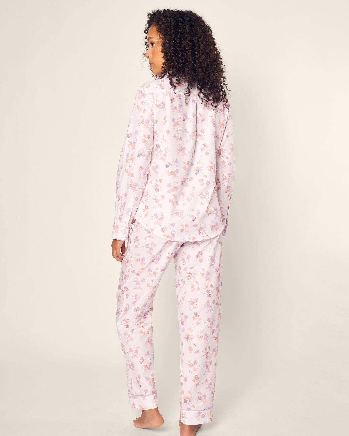 Women's Twill Pajama Set in Seashell Splendor image number 2